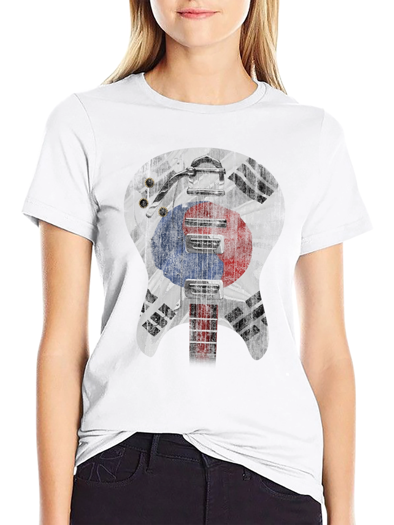 Korea Guitar Flag T-Shirt