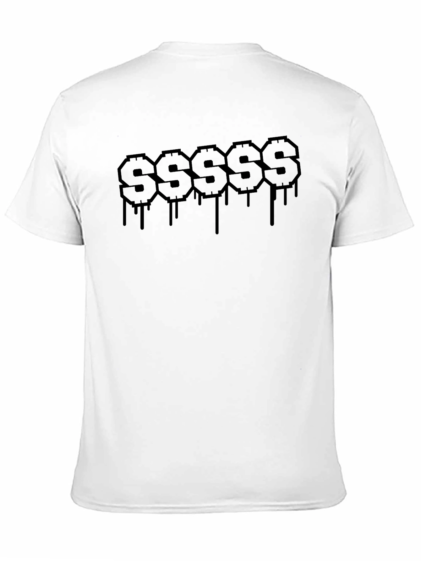 Mens Black $$$$$ Dripping Graphic T-Shirt