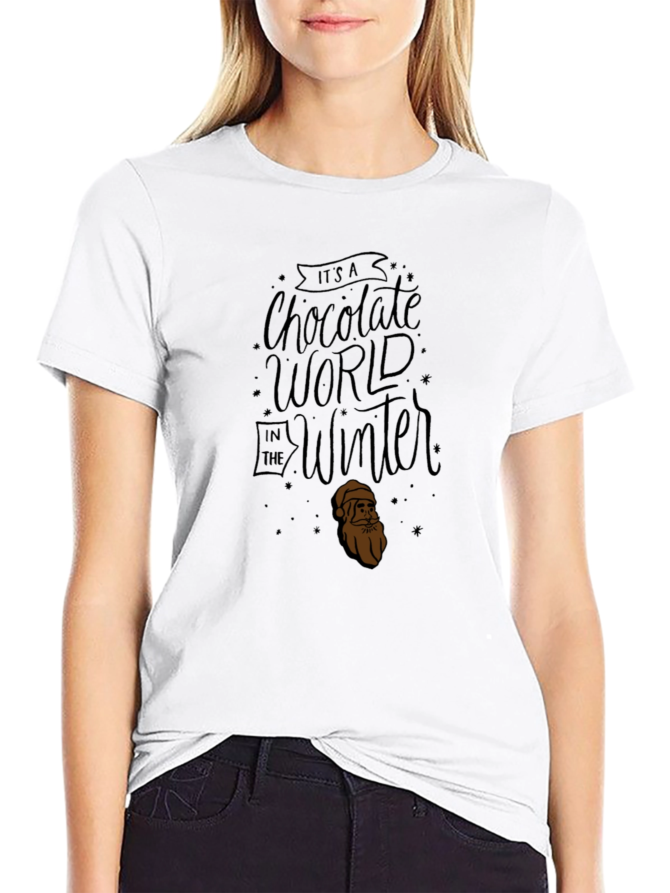 Chocolate World Winter Graphic Tee - Black