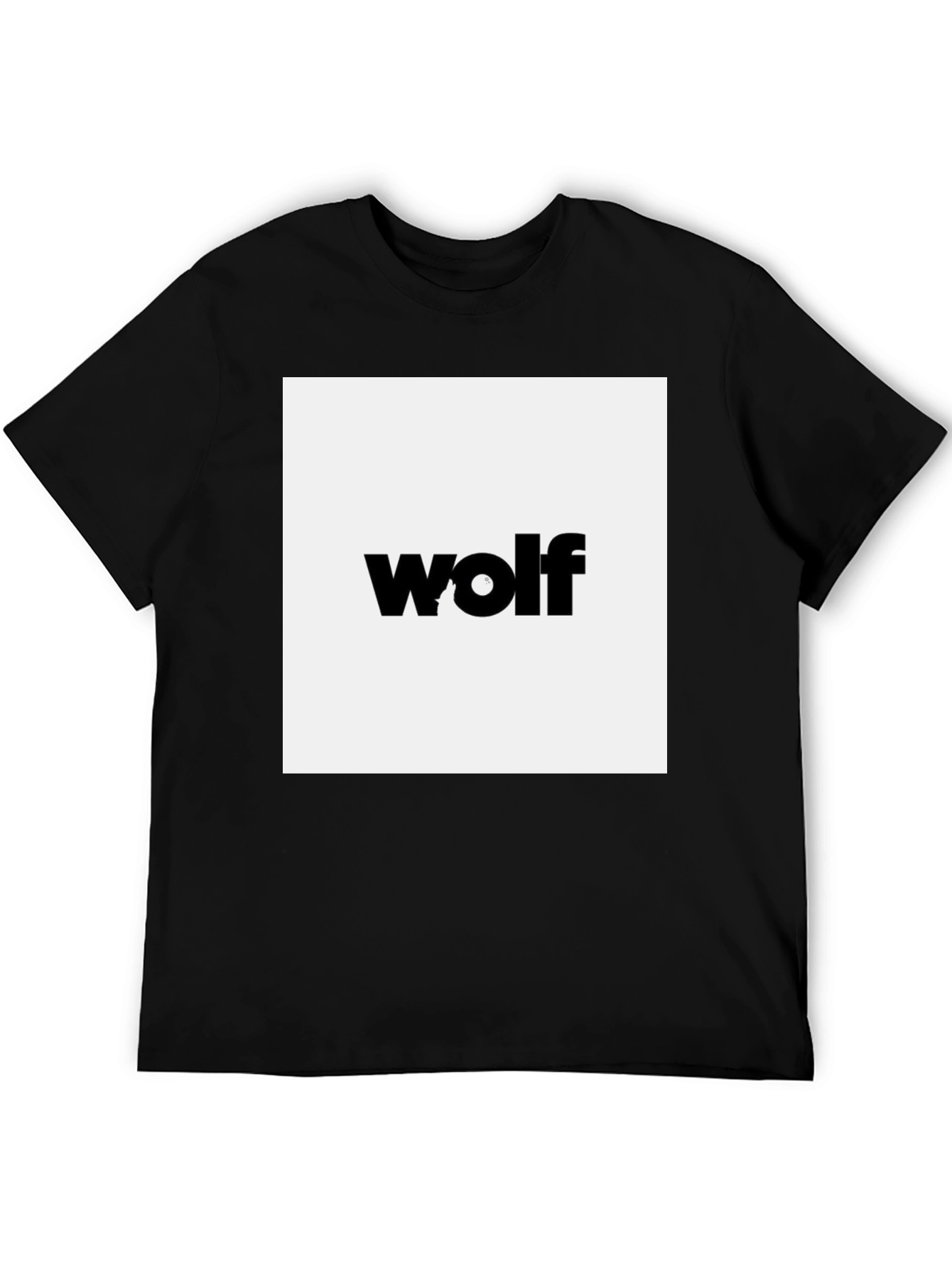 Wolf Graphic Black Tee - Modern Style