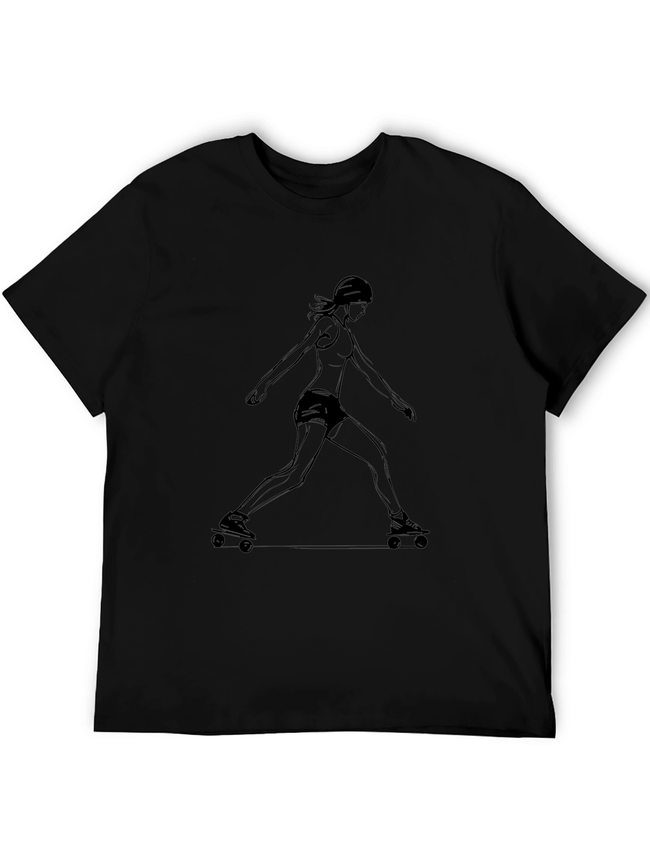 Skateboarder Graphic Black Tee