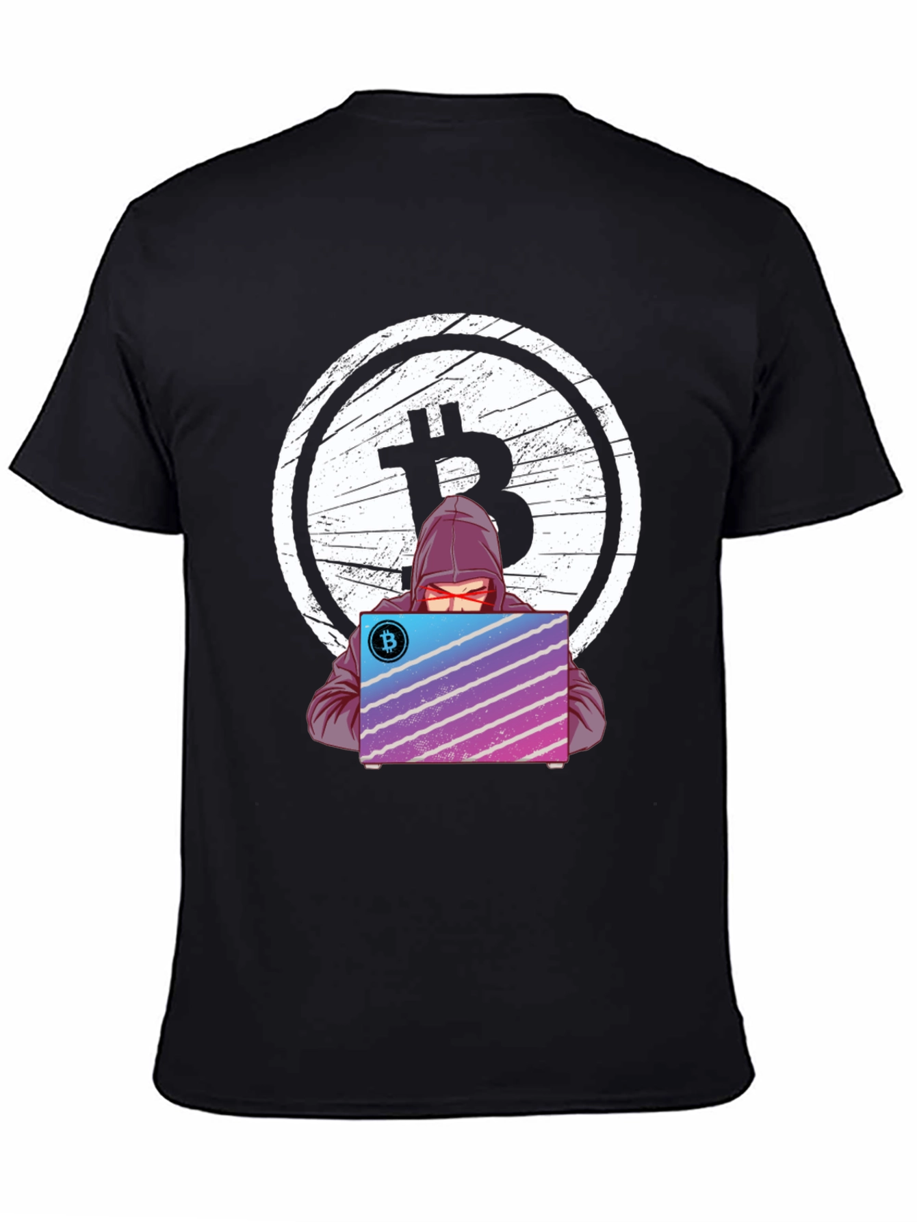 Bitcoin Hacker Graphic T-Shirt - Crypto Tee