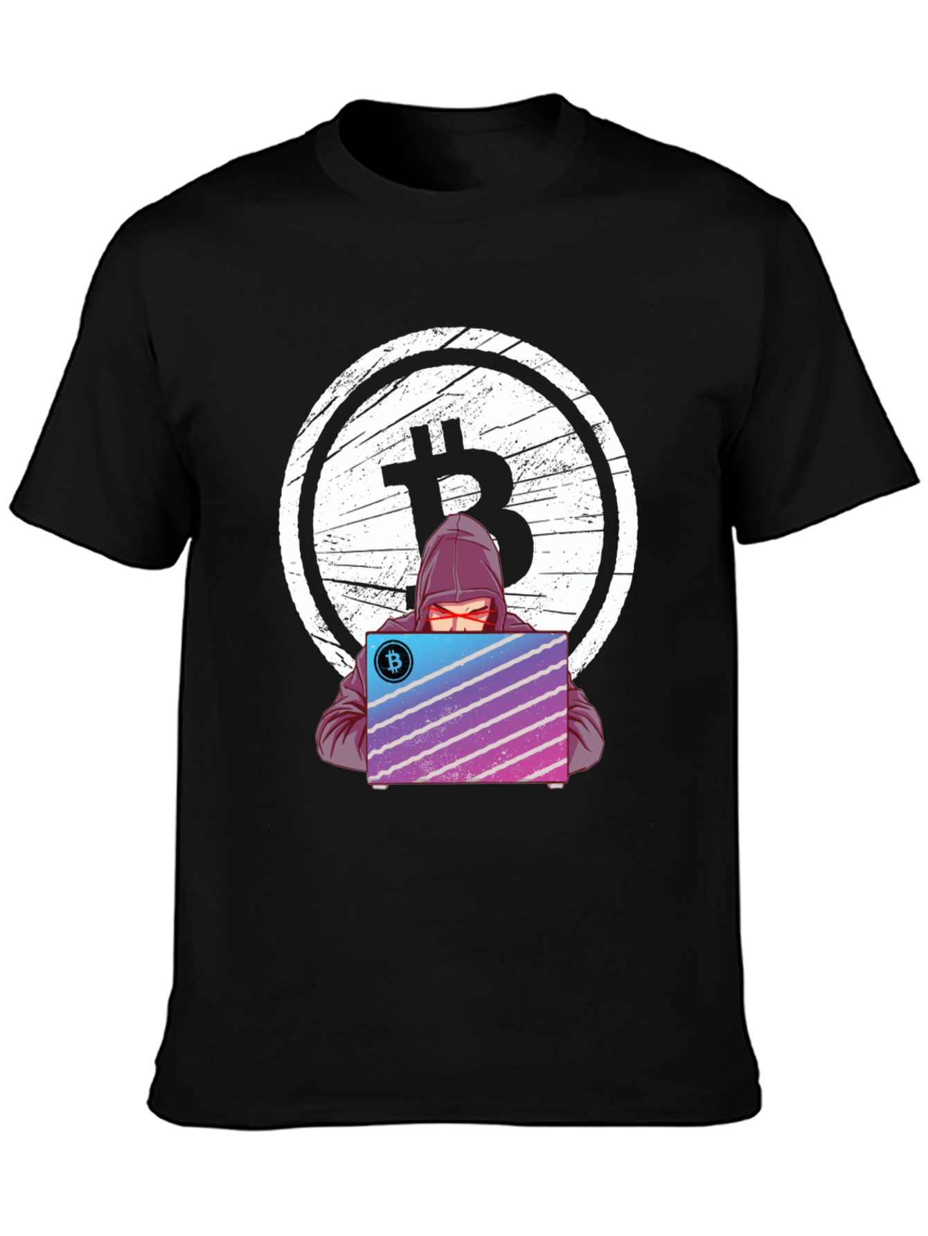 Bitcoin Hacker Graphic T-Shirt - Crypto Tee