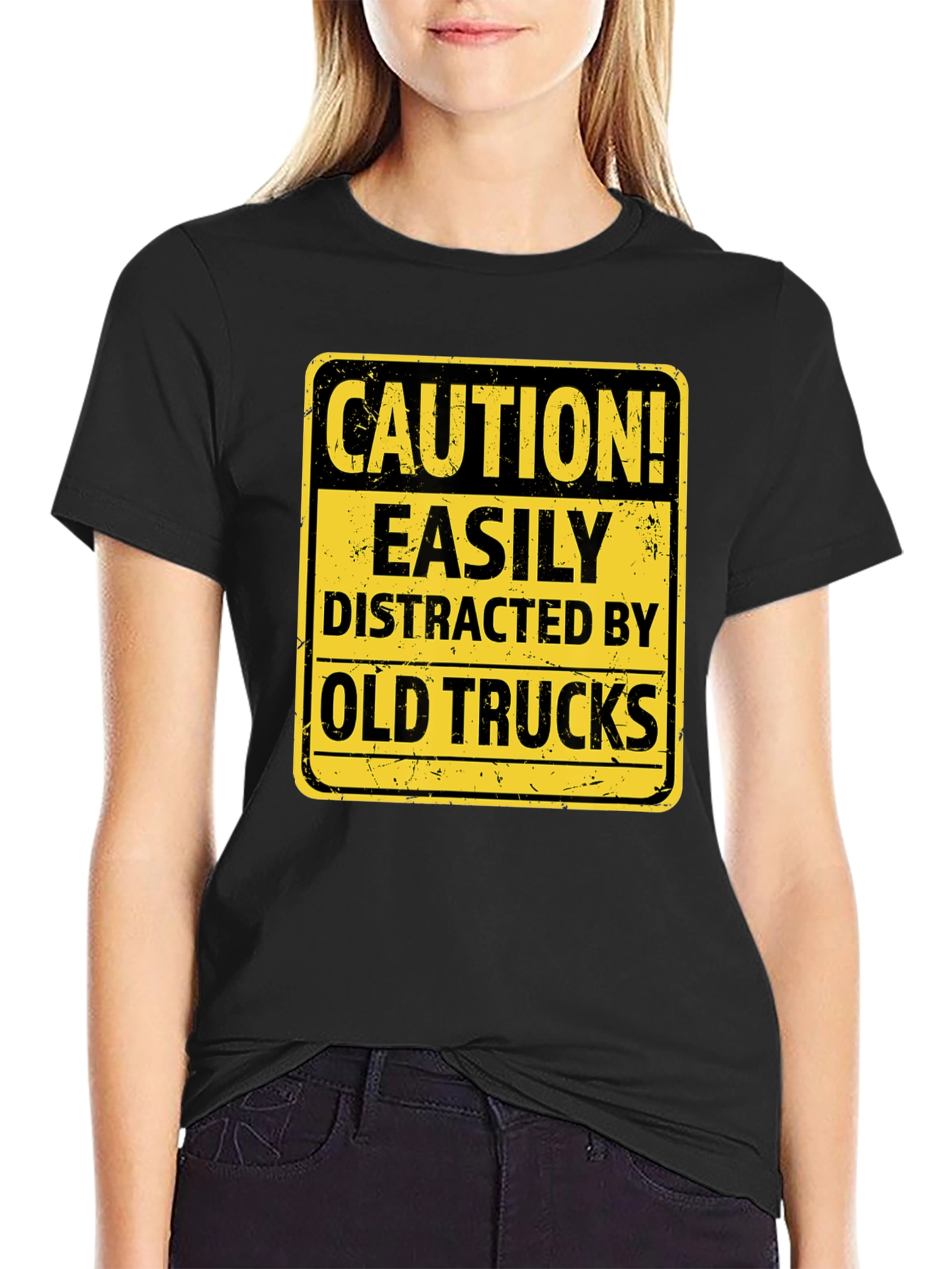 Caution Easily Distracted by Old Trucks T-Shirt