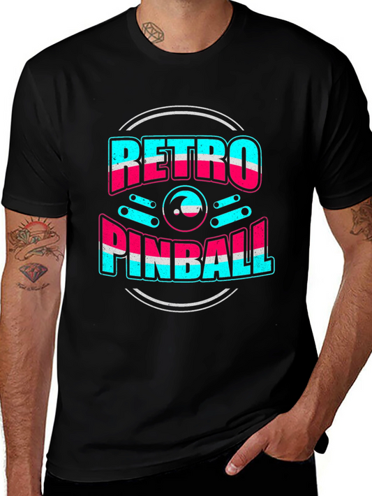 Retro Pinball Graphic Tee - Cool Gamer Shirt