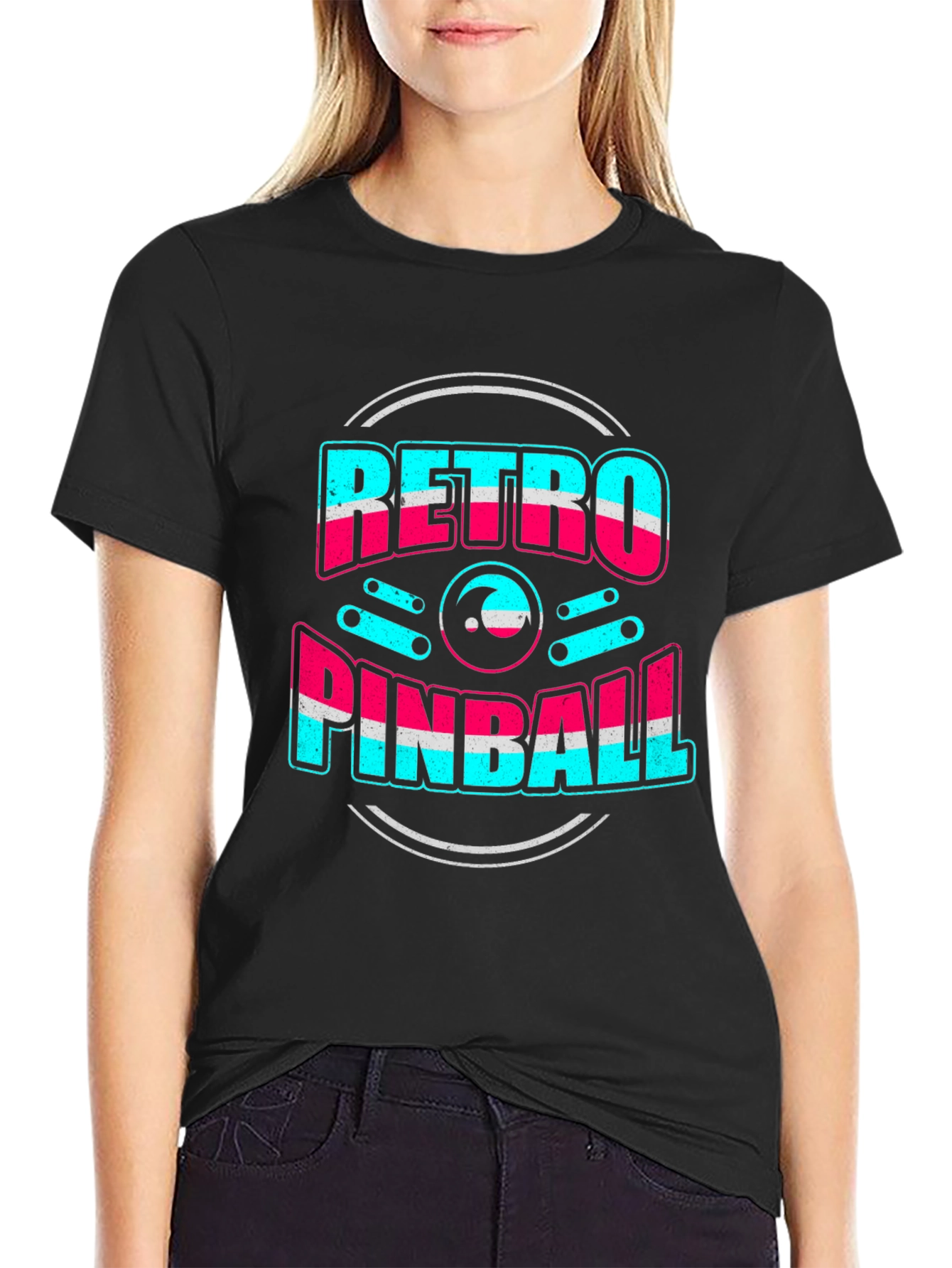 Retro Pinball Graphic Tee - Cool Gamer Shirt