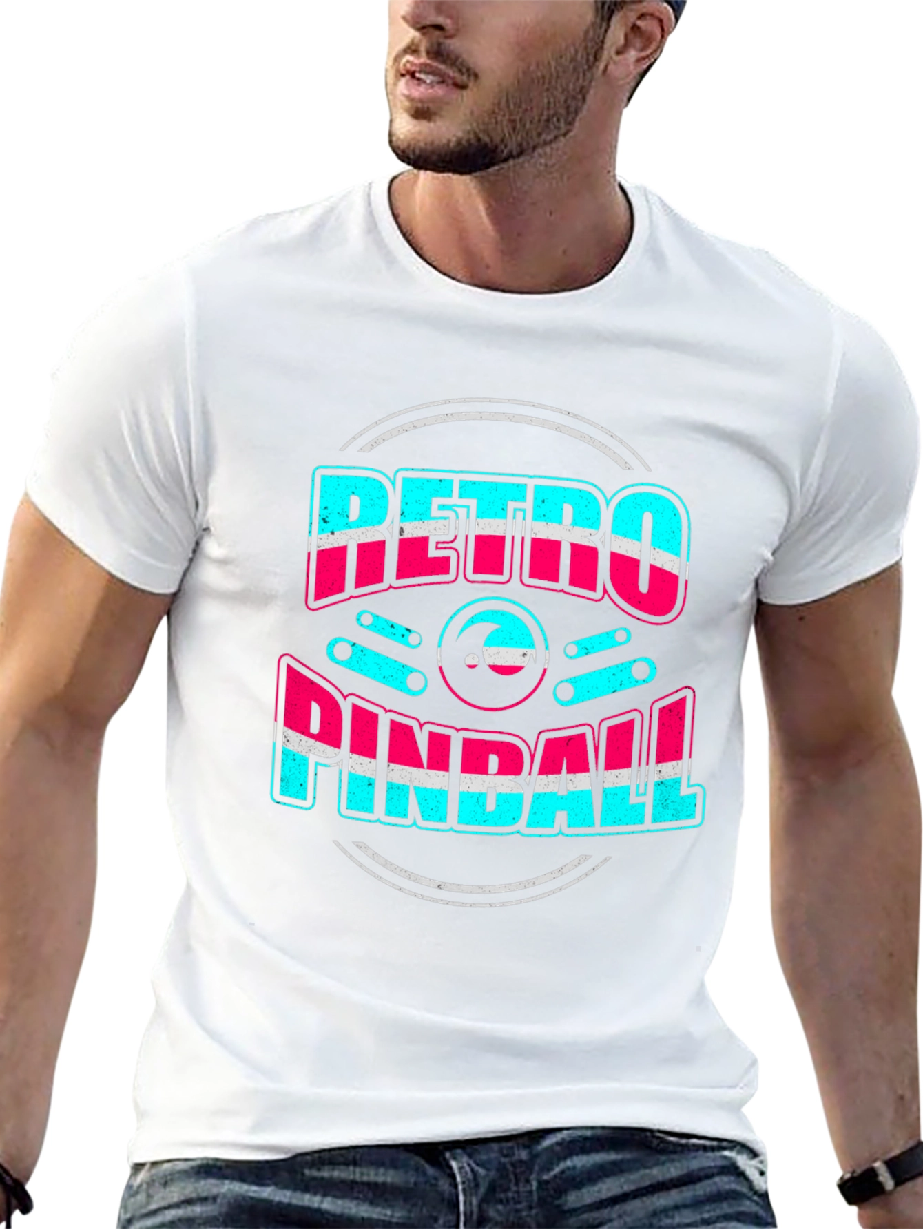 Retro Pinball Graphic Tee - Cool Gamer Shirt
