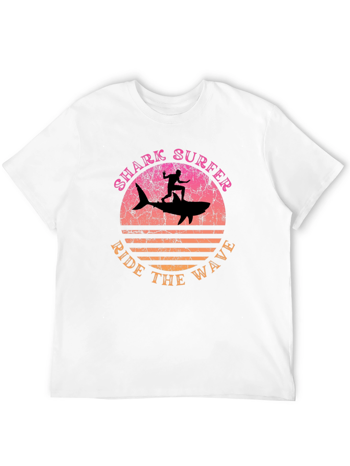Shark Surfer Ride the Wave Graphic T-Shirt