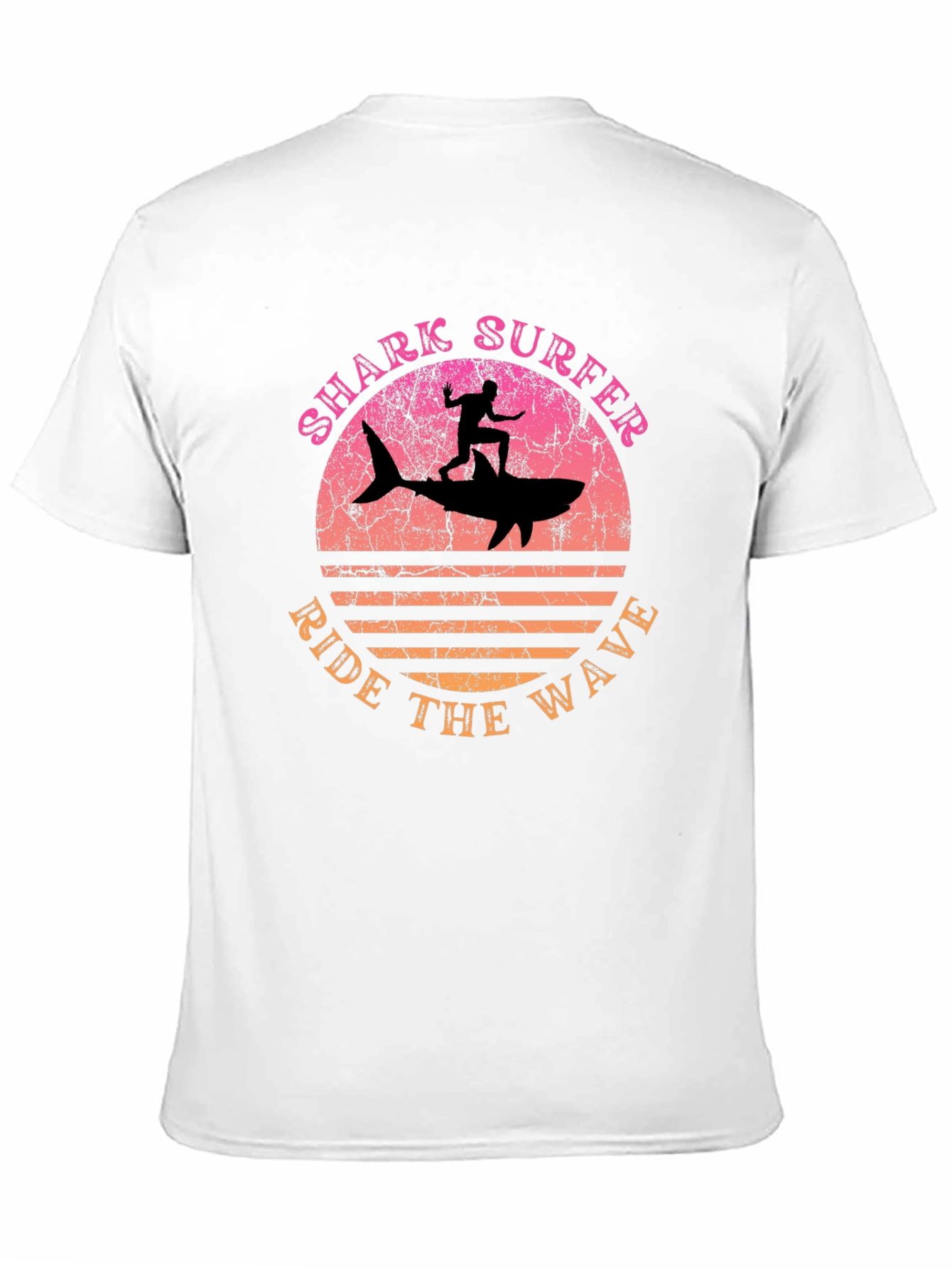 Shark Surfer Ride the Wave Graphic T-Shirt