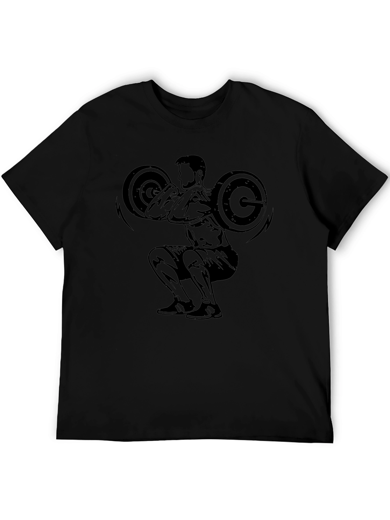 Squat Silhouette Graphic Tee - Black