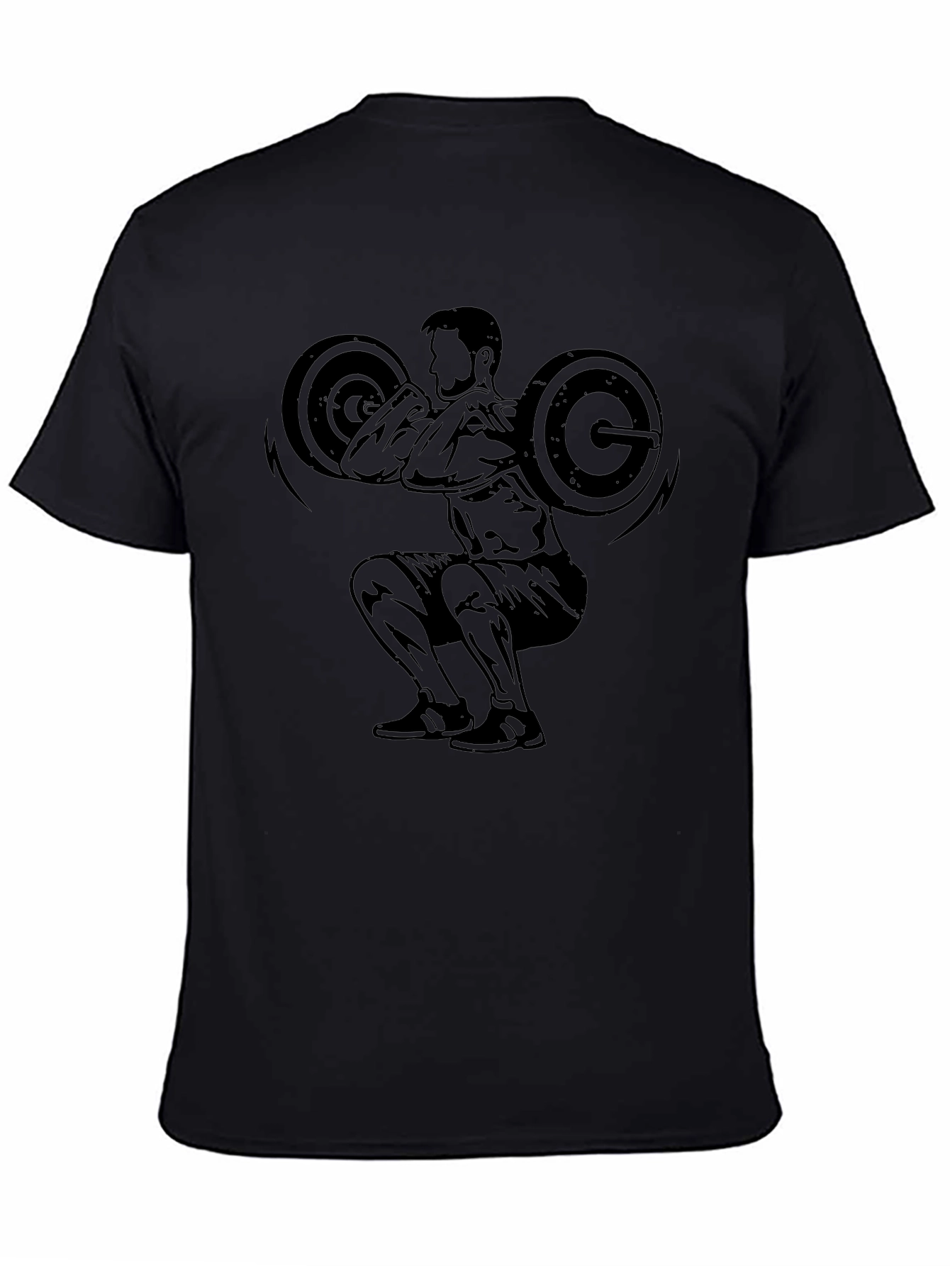 Squat Silhouette Graphic Tee - Black