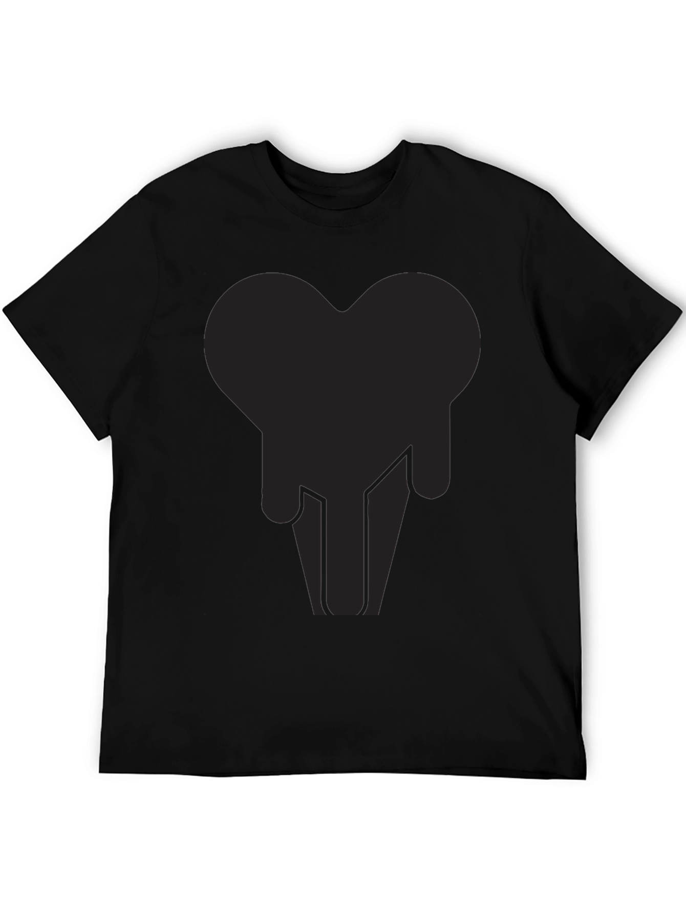 Modern Black Heart Graphic Tee - Unisex Casual Shirt