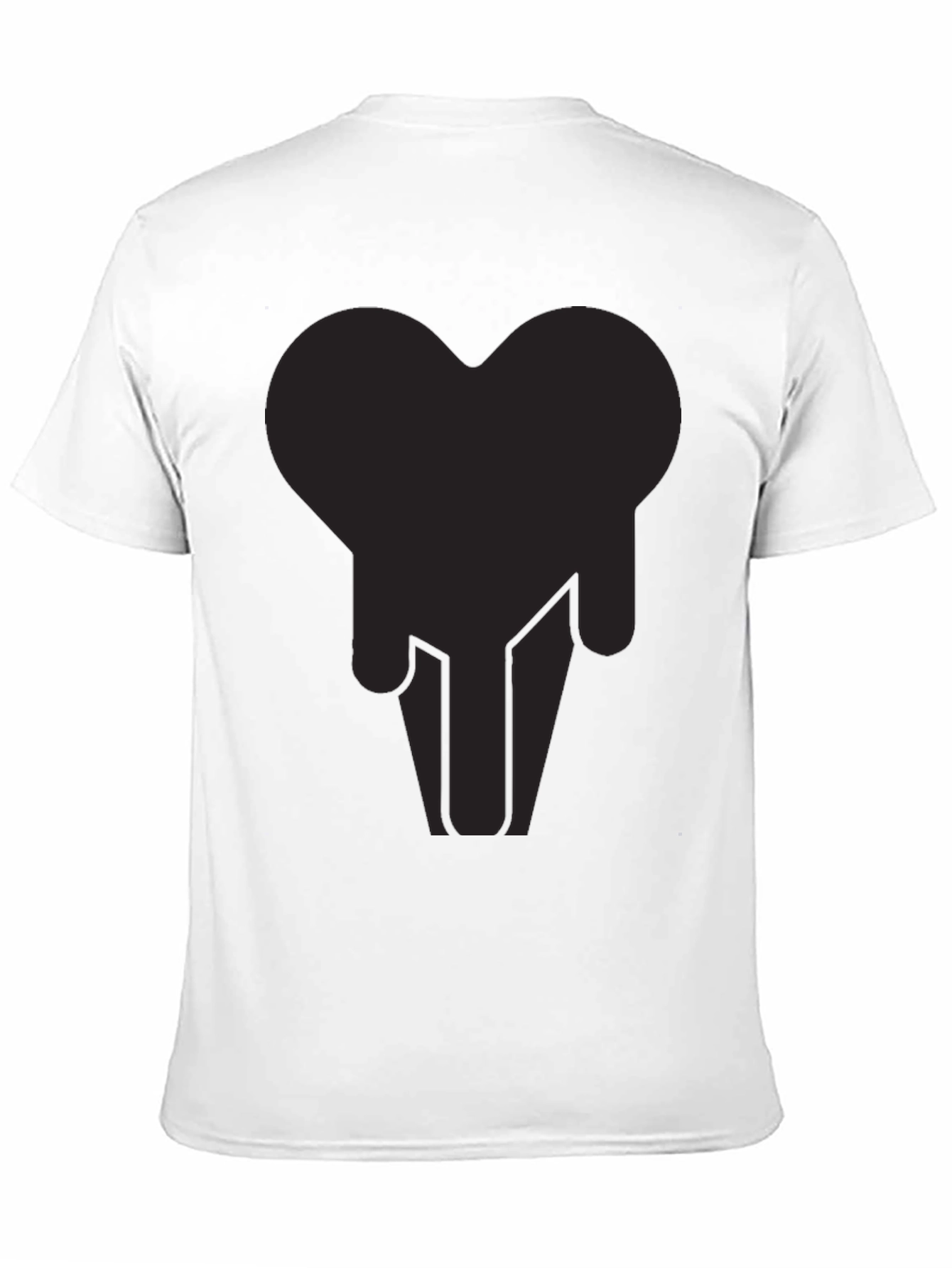 Modern Black Heart Graphic Tee - Unisex Casual Shirt