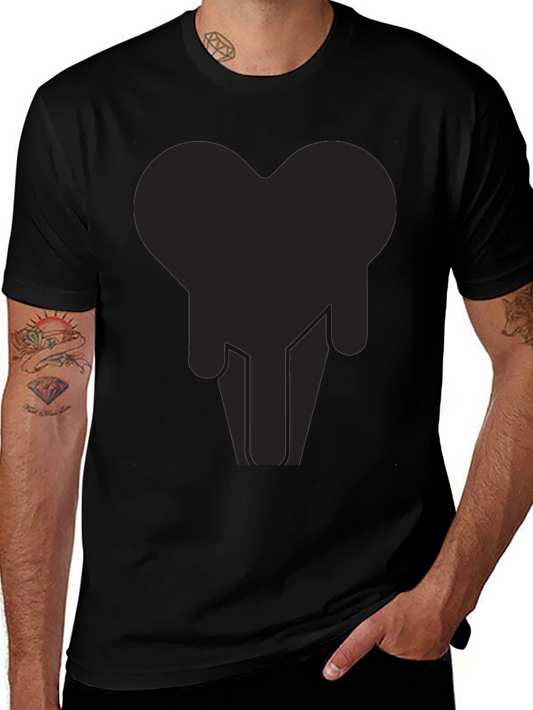 Modern Black Heart Graphic Tee - Unisex Casual Shirt