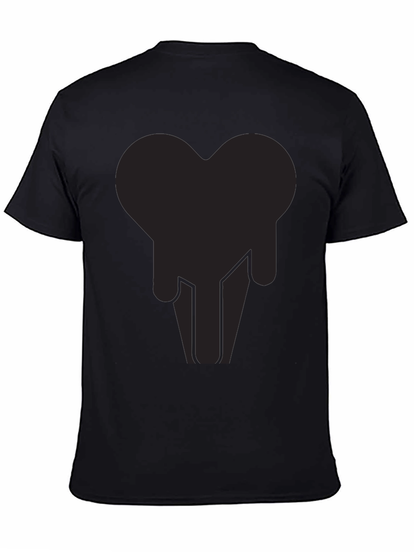Modern Black Heart Graphic Tee - Unisex Casual Shirt
