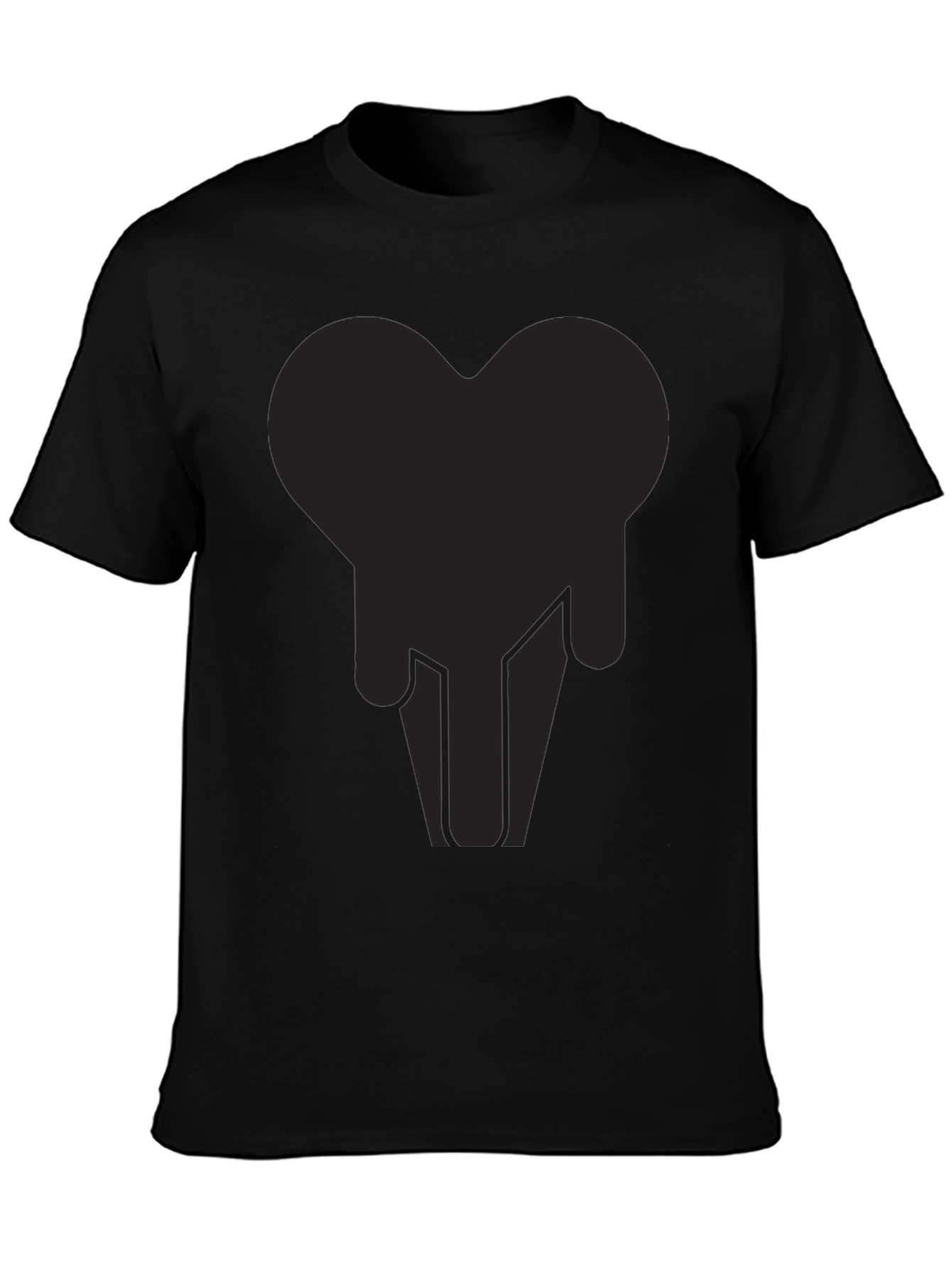 Modern Black Heart Graphic Tee - Unisex Casual Shirt