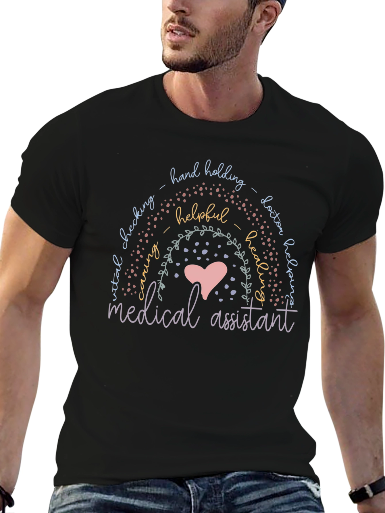 Medical Assistant Rainbow T-Shirt - Helping Hands