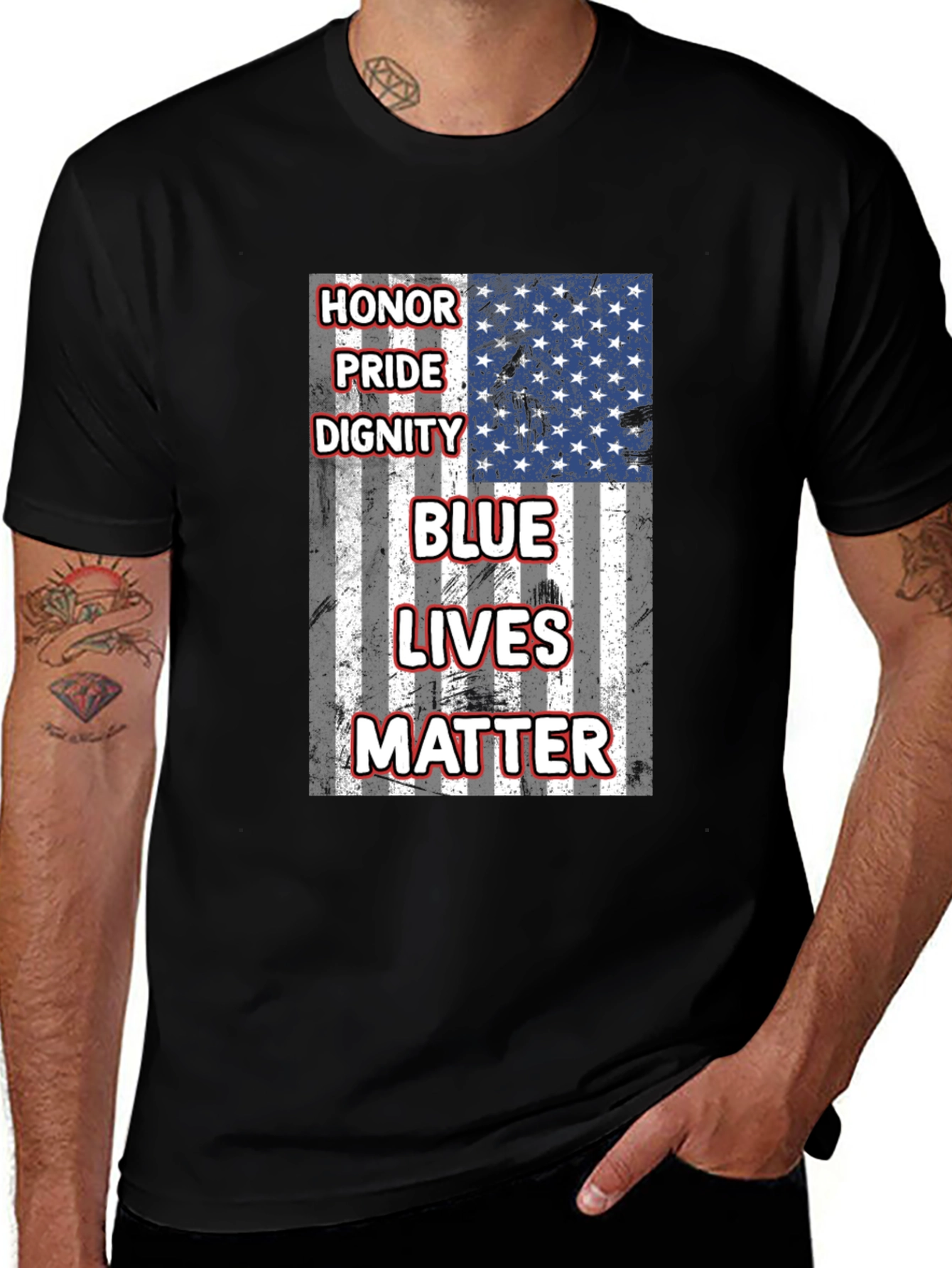 Blue Lives Matter T-Shirt: Honor Pride Dignity Tee