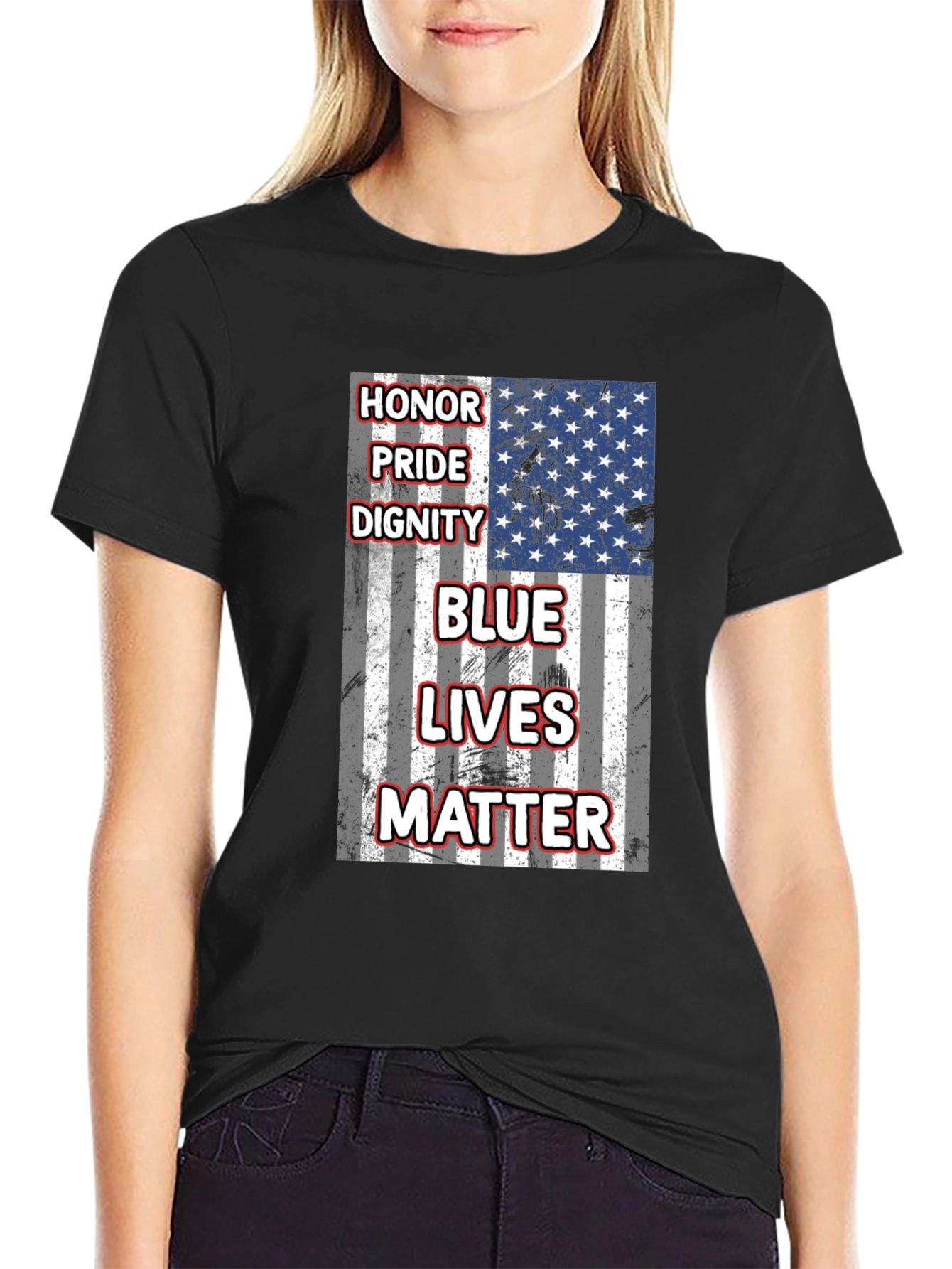 Blue Lives Matter T-Shirt: Honor Pride Dignity Tee