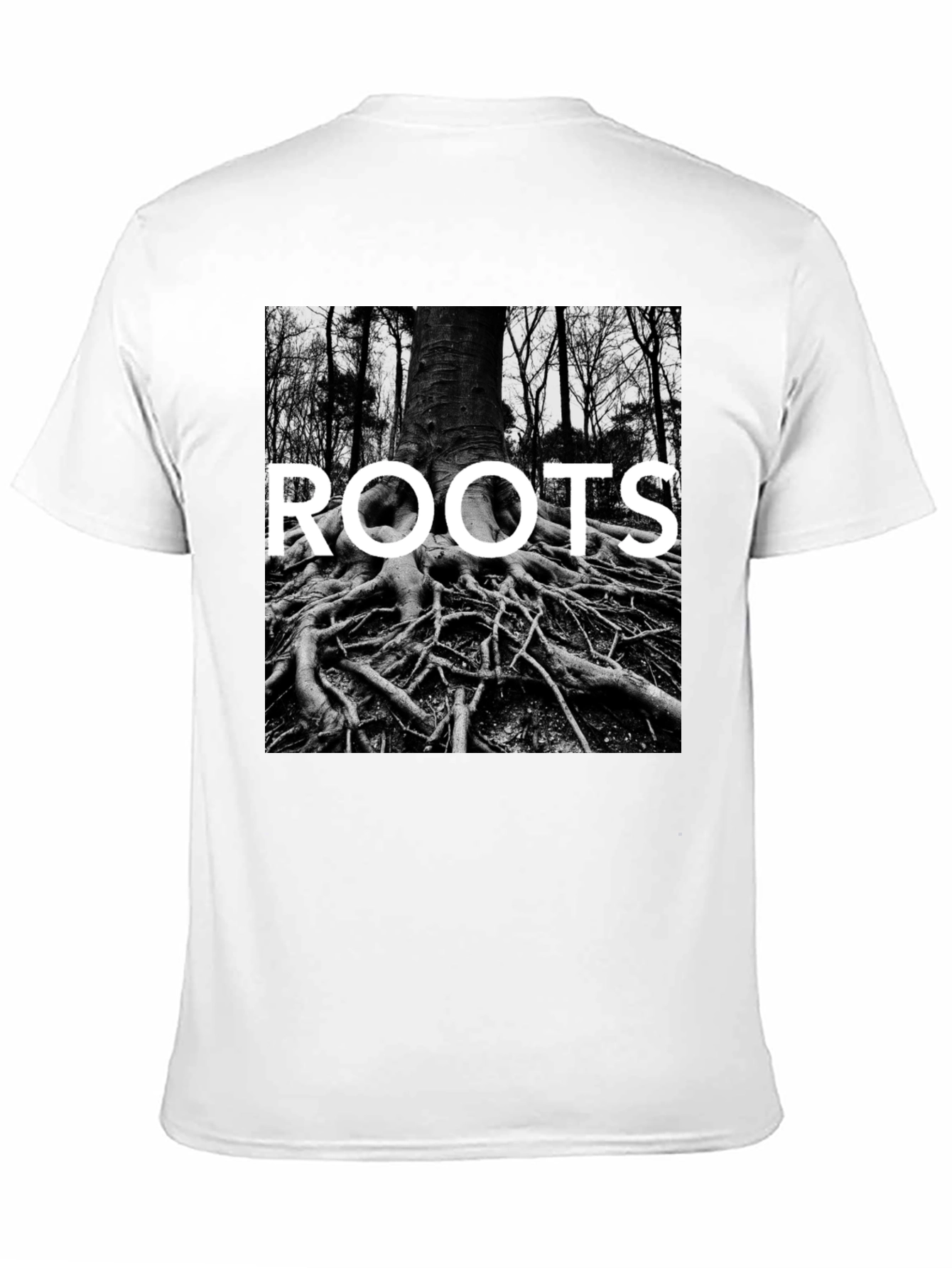 Roots Graphic Print Tee - Black