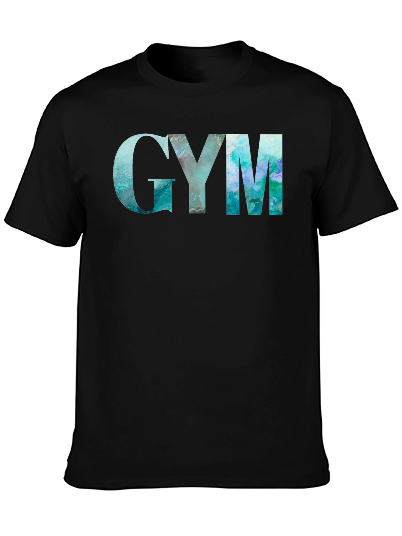 GYM Marble Graphic Black T-Shirt