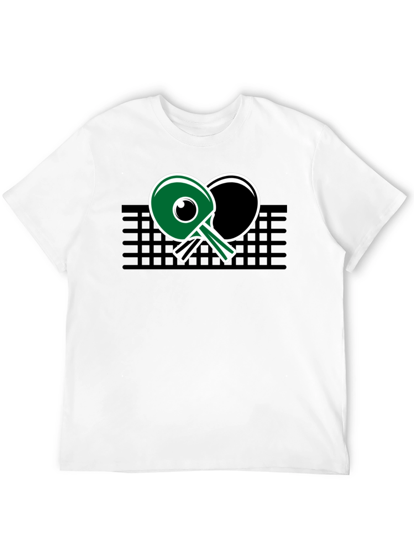 Ping Pong Paddles Graphic T-Shirt - Black