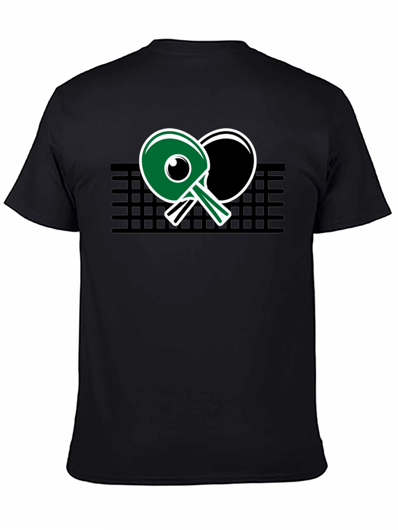 Ping Pong Paddles Graphic T-Shirt - Black