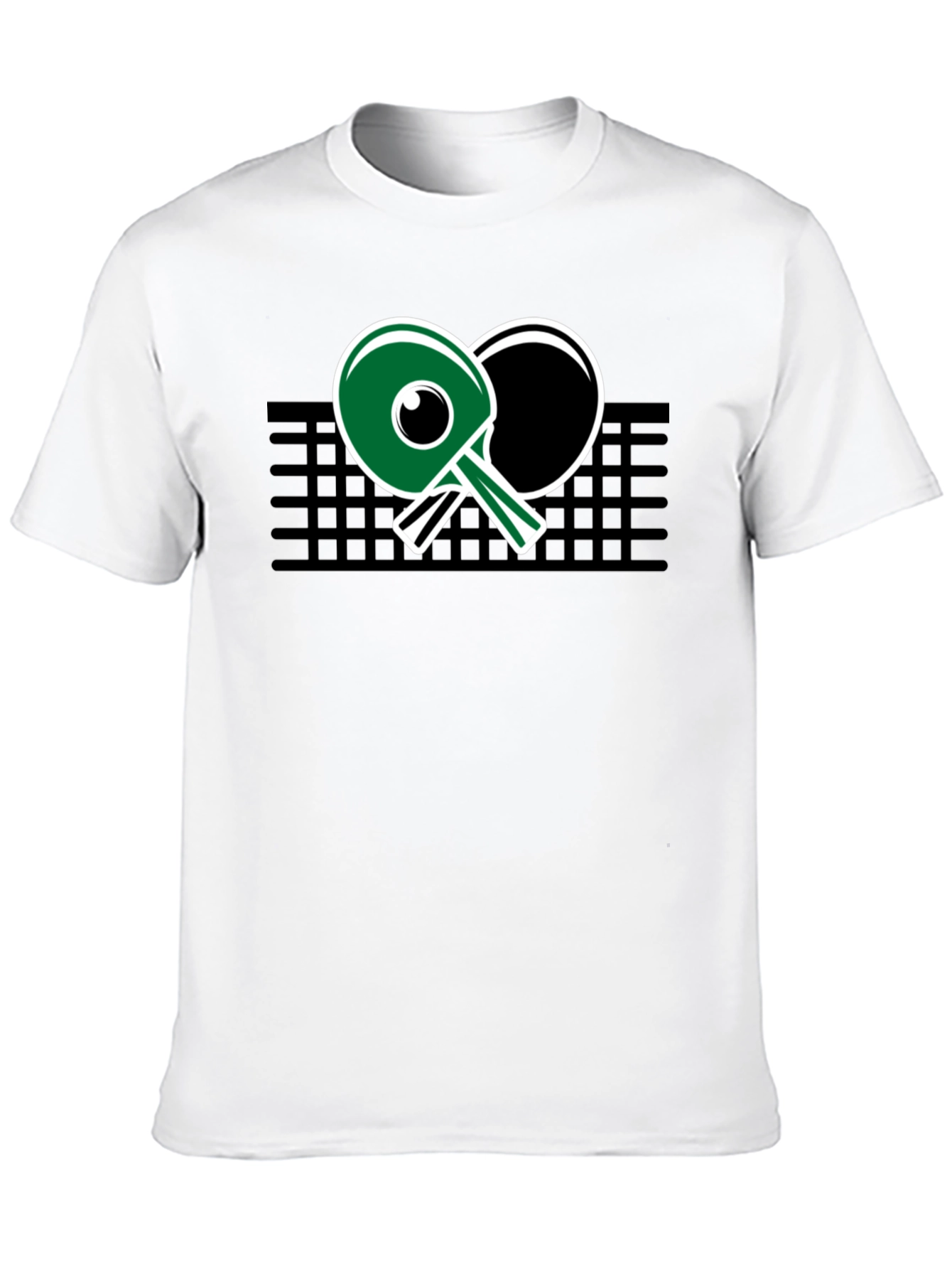 Ping Pong Paddles Graphic T-Shirt - Black