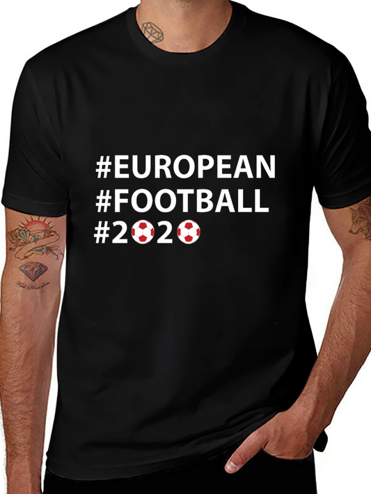 European Football 2020 Black T-Shirt