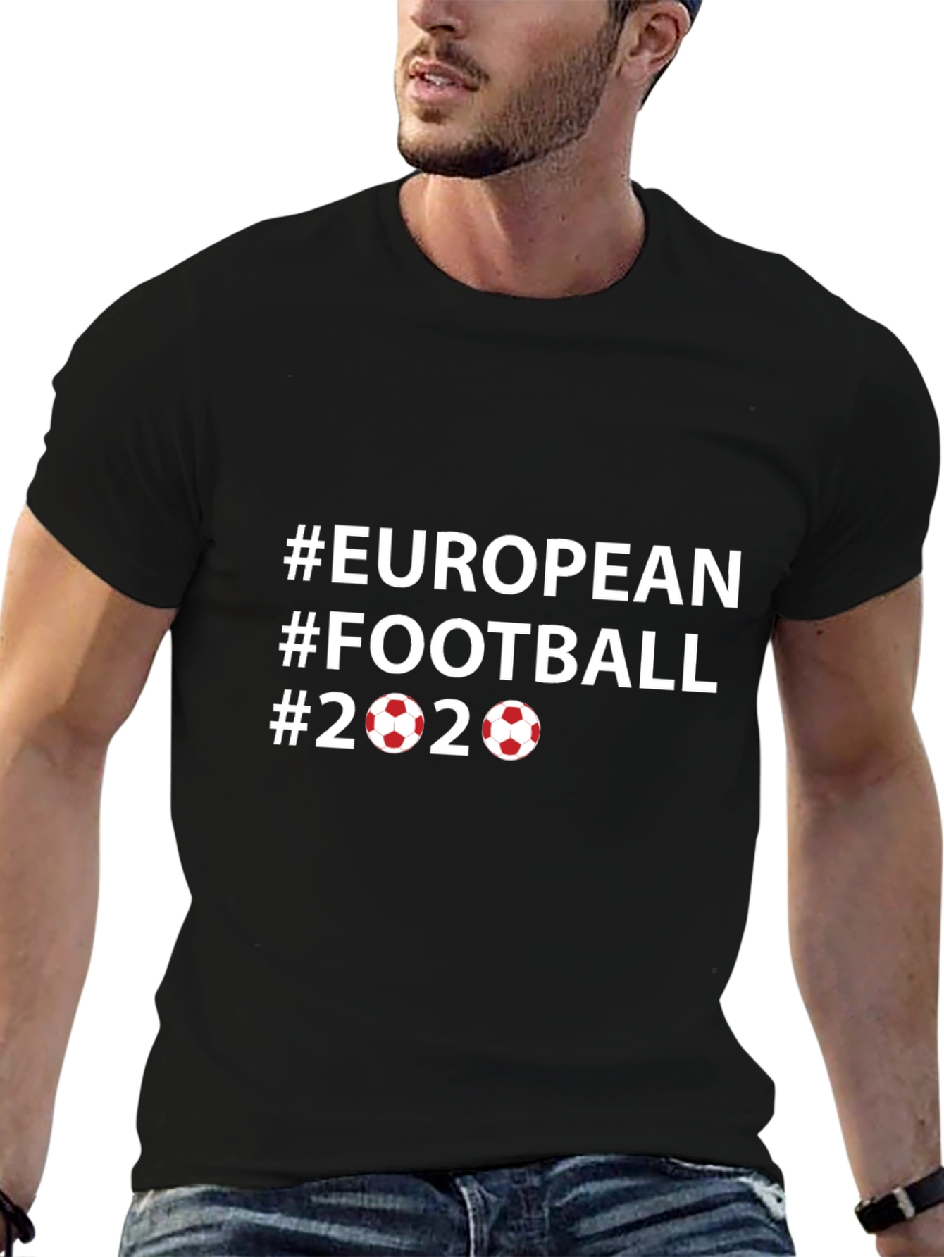 European Football 2020 Black T-Shirt