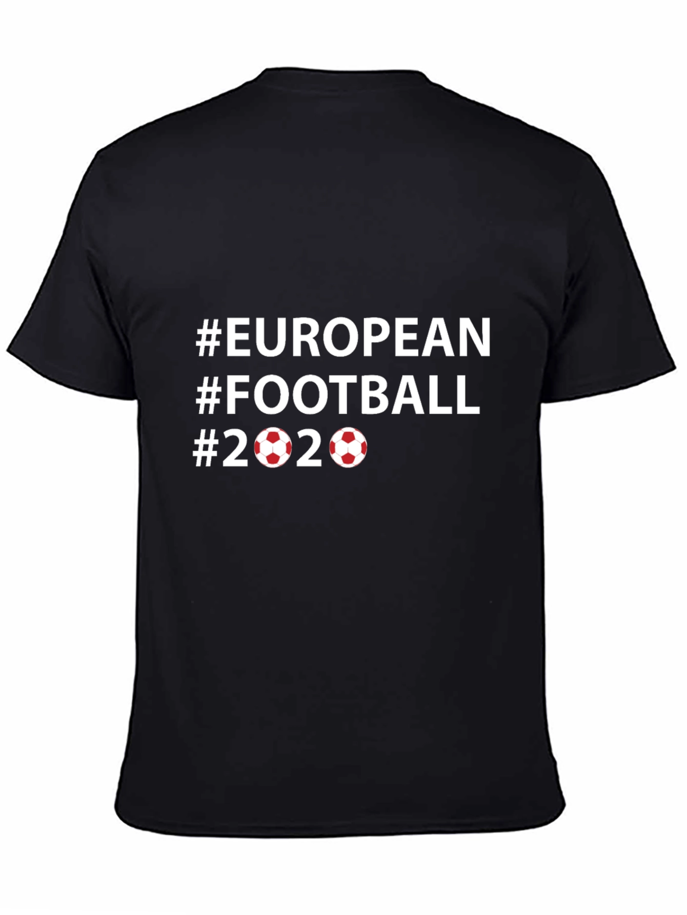 European Football 2020 Black T-Shirt