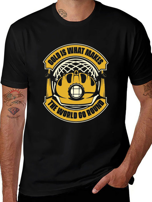 Gold Makes the World Go Round Black T-Shirt