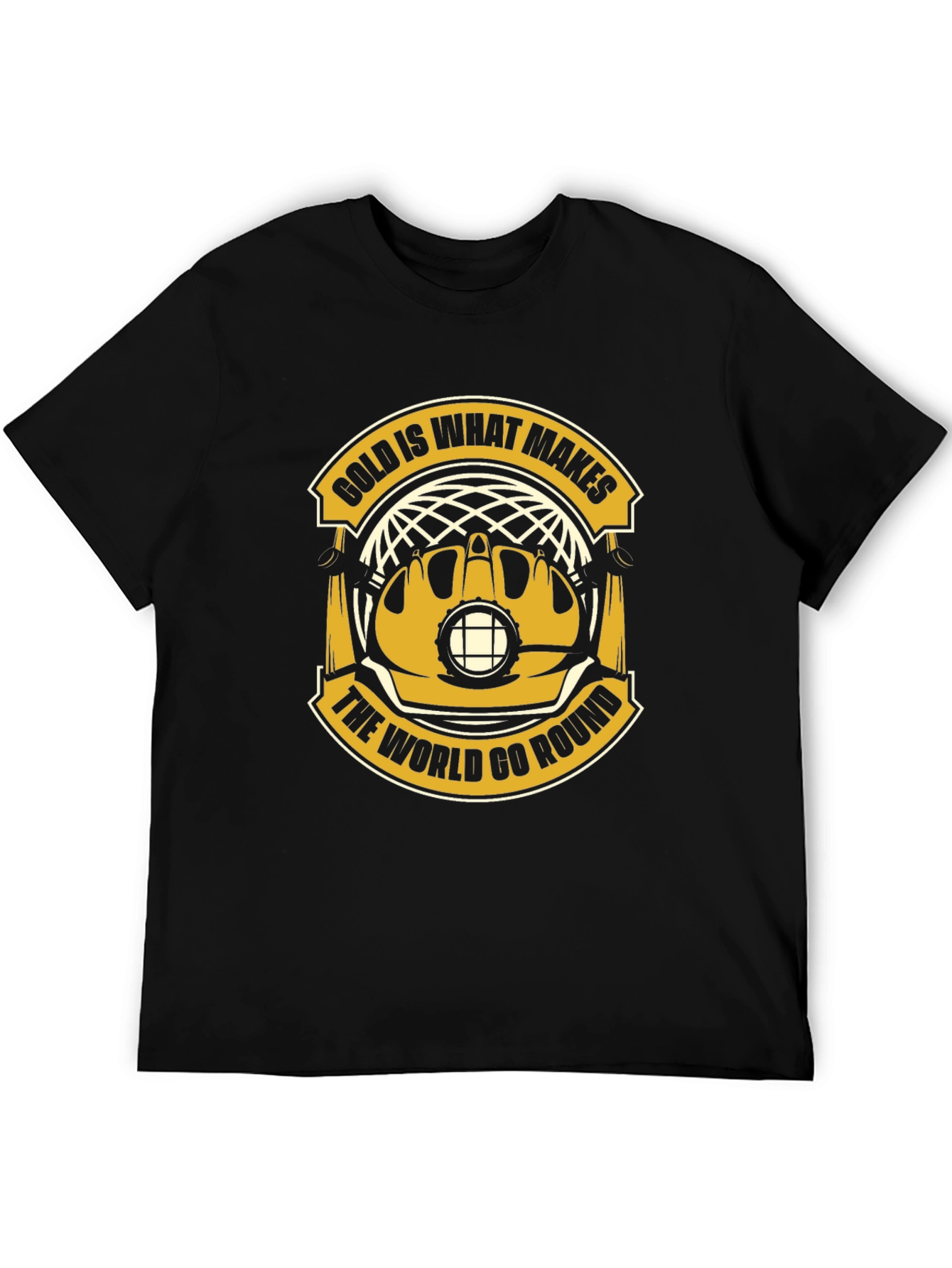Gold Makes the World Go Round Black T-Shirt