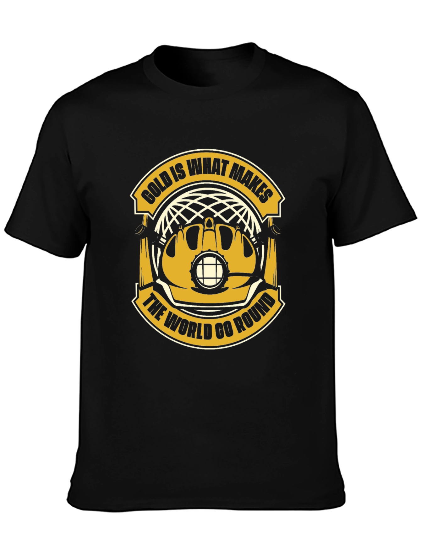 Gold Makes the World Go Round Black T-Shirt