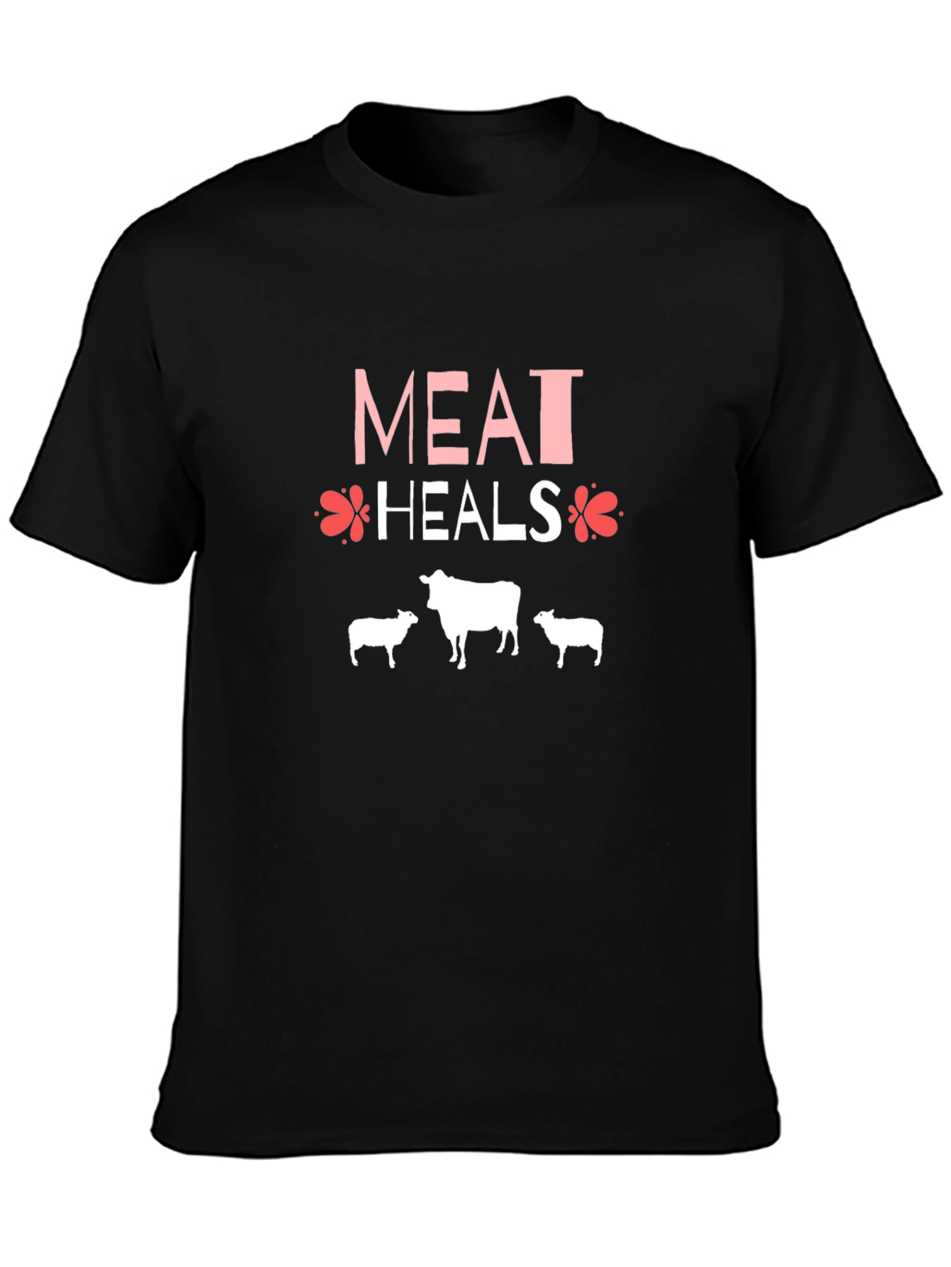 Meat Heals Black Graphic T-Shirt