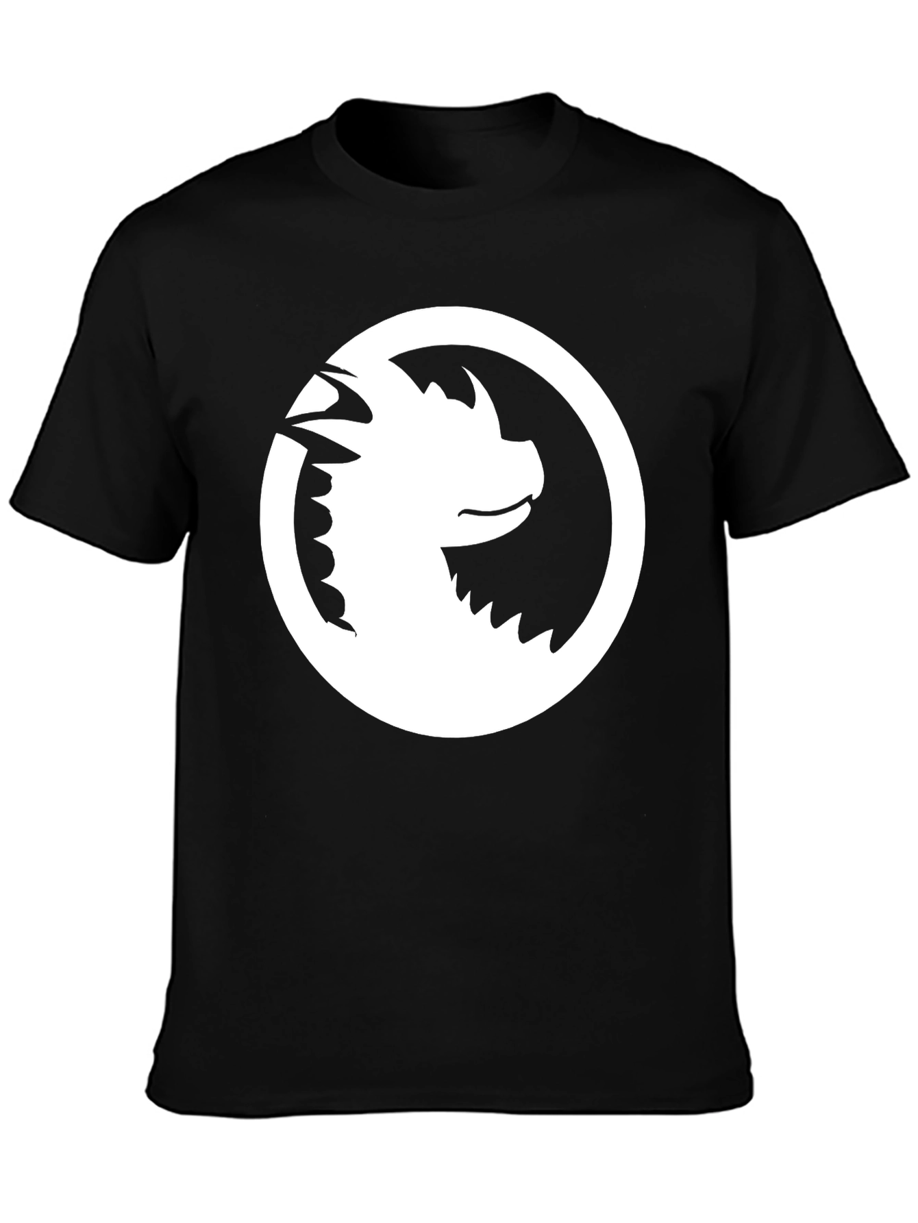 Dragon Circle Graphic Tee - Black Casual Shirt