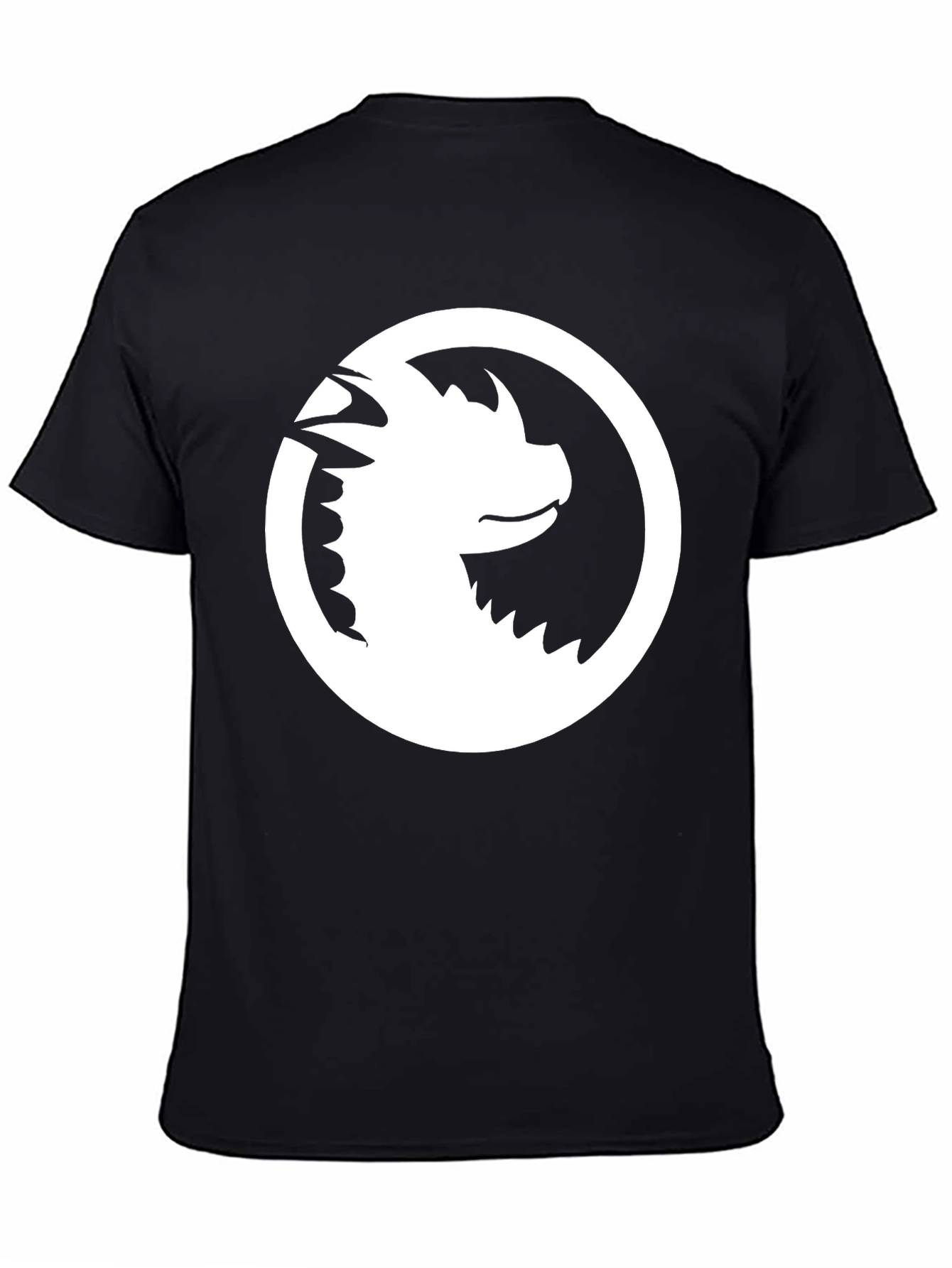 Dragon Circle Graphic Tee - Black Casual Shirt