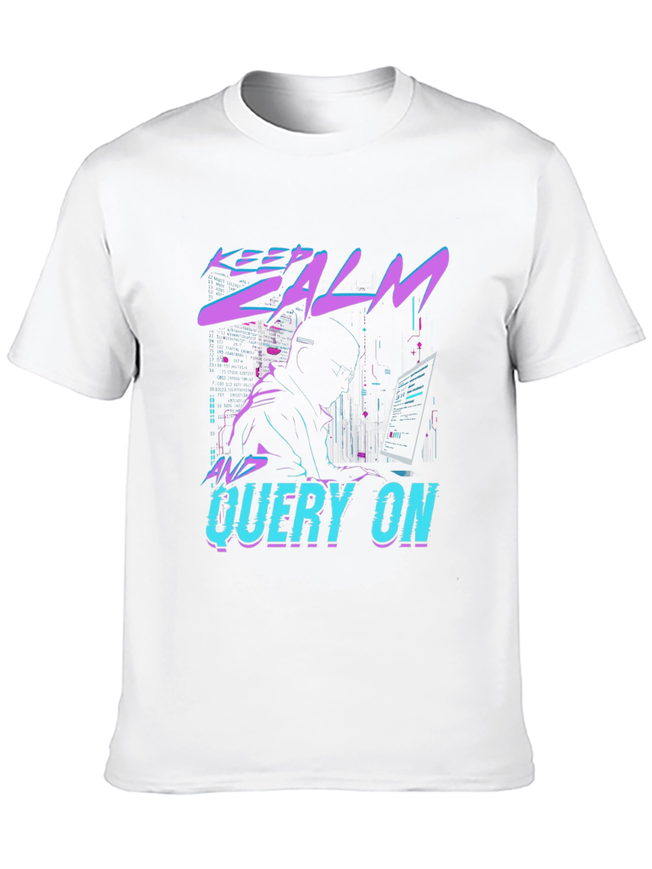 Keep Calm & Query On Black T-Shirt
