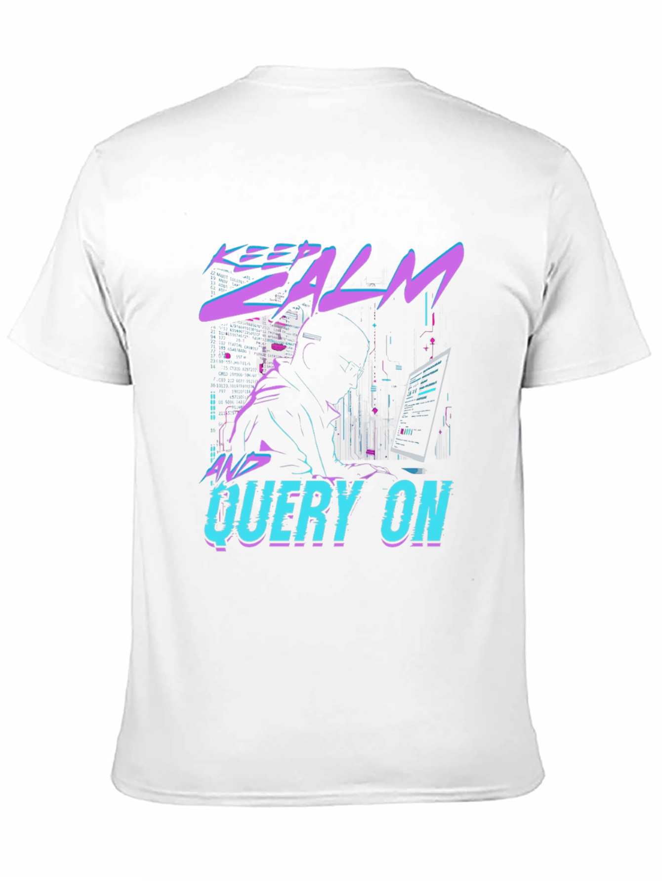 Keep Calm & Query On Black T-Shirt