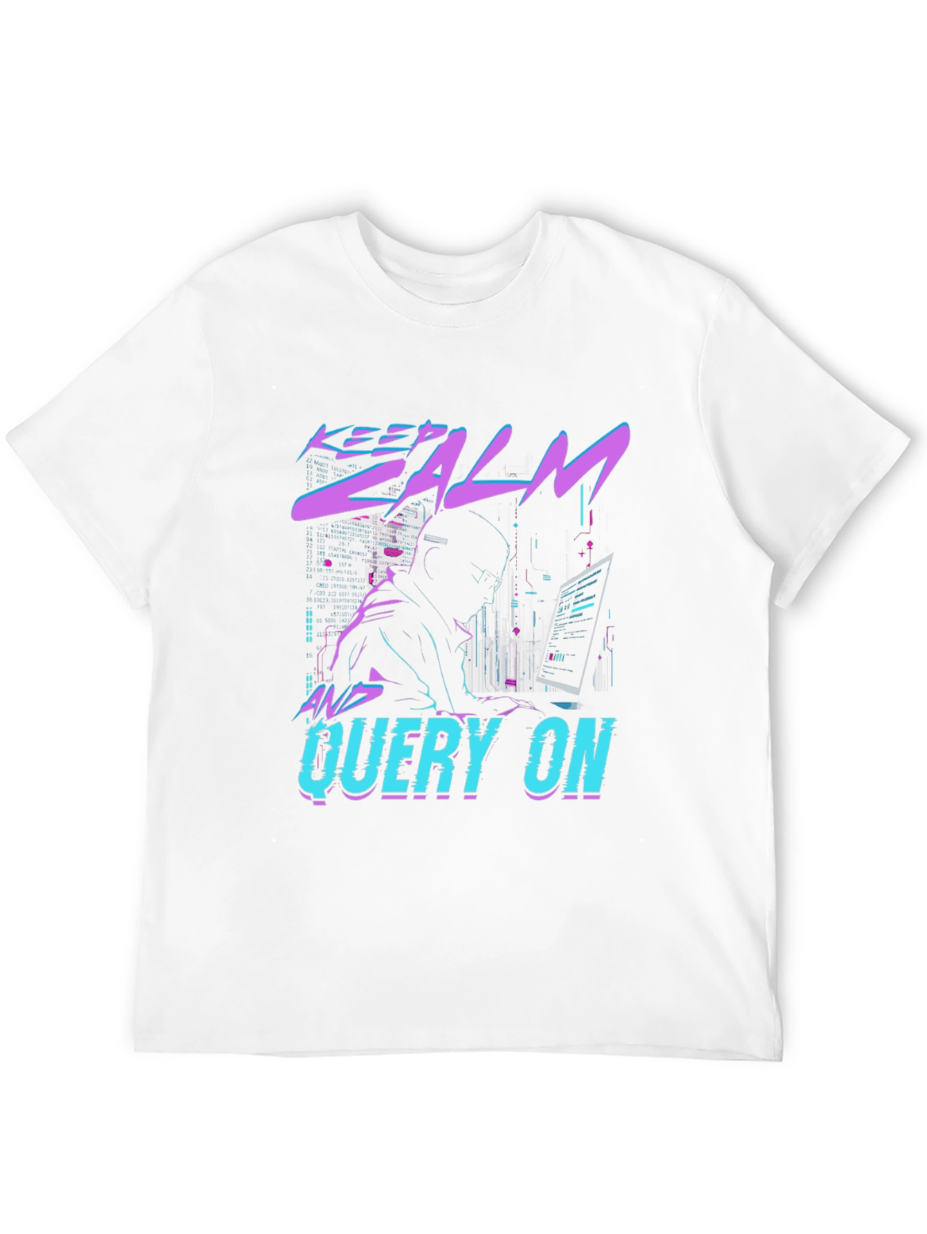 Keep Calm & Query On Black T-Shirt