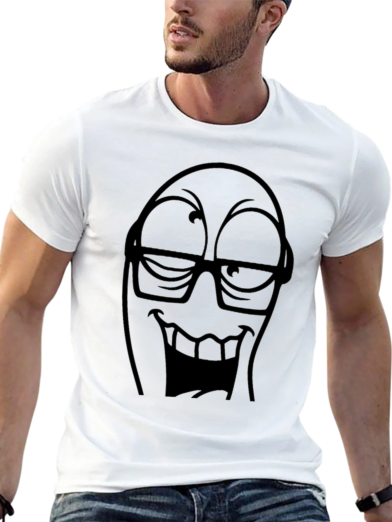 Funny Face Graphic Tee - Black T-Shirt