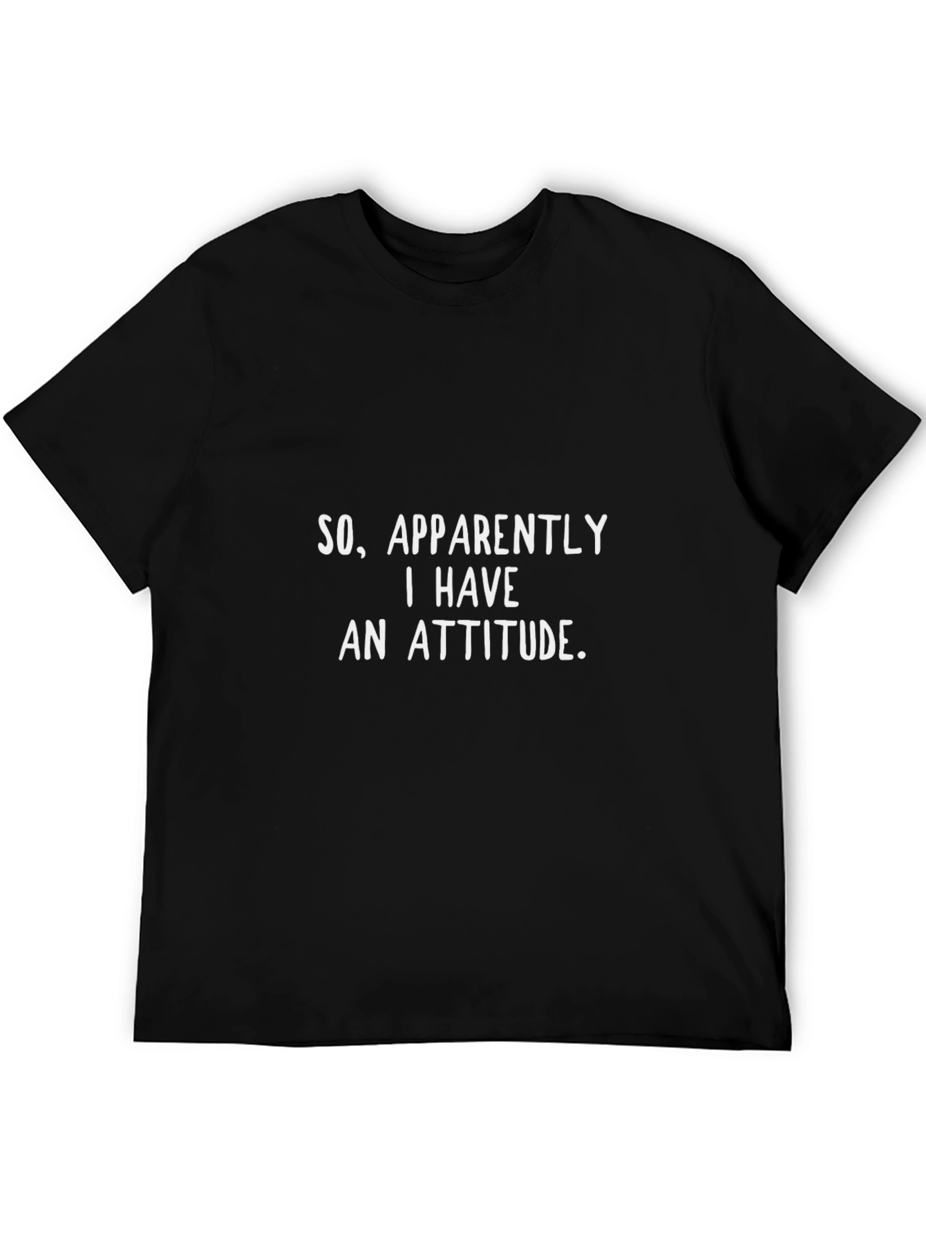 Attitude Graphic Tee - Black Cotton T-Shirt