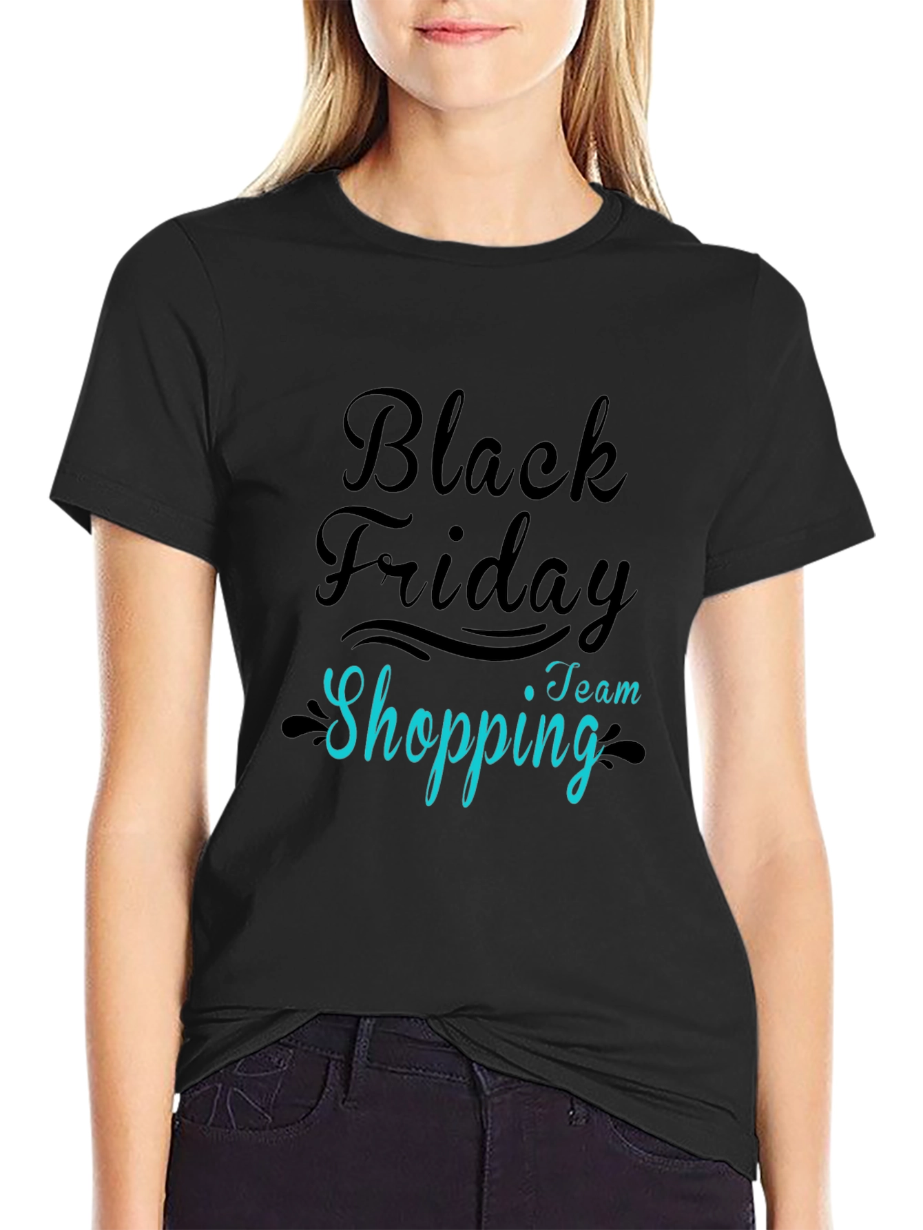 Black Friday Team Shopping Black Tee