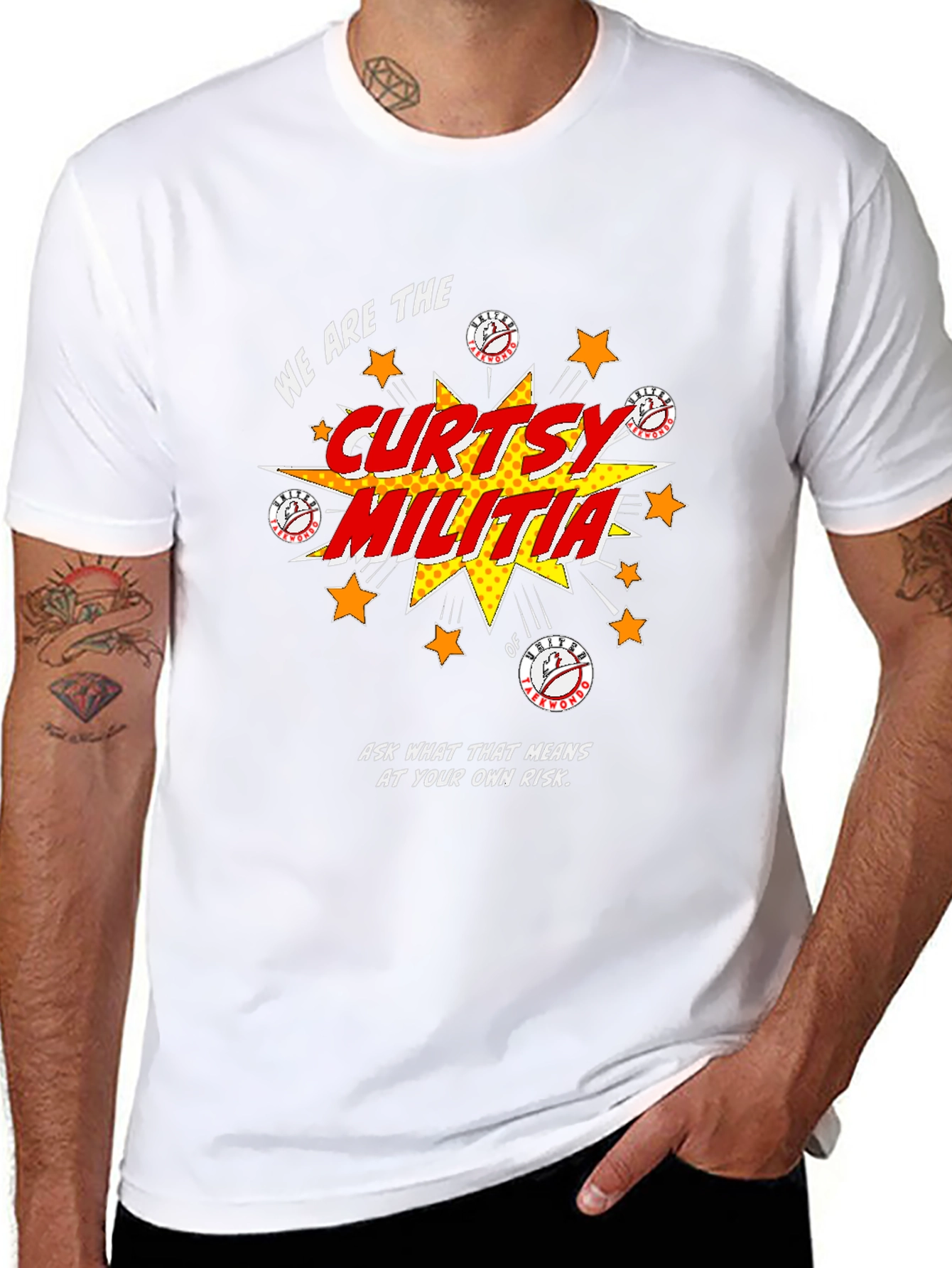 Curtsy Militia Graphic Tee - Soft Cotton Shirt