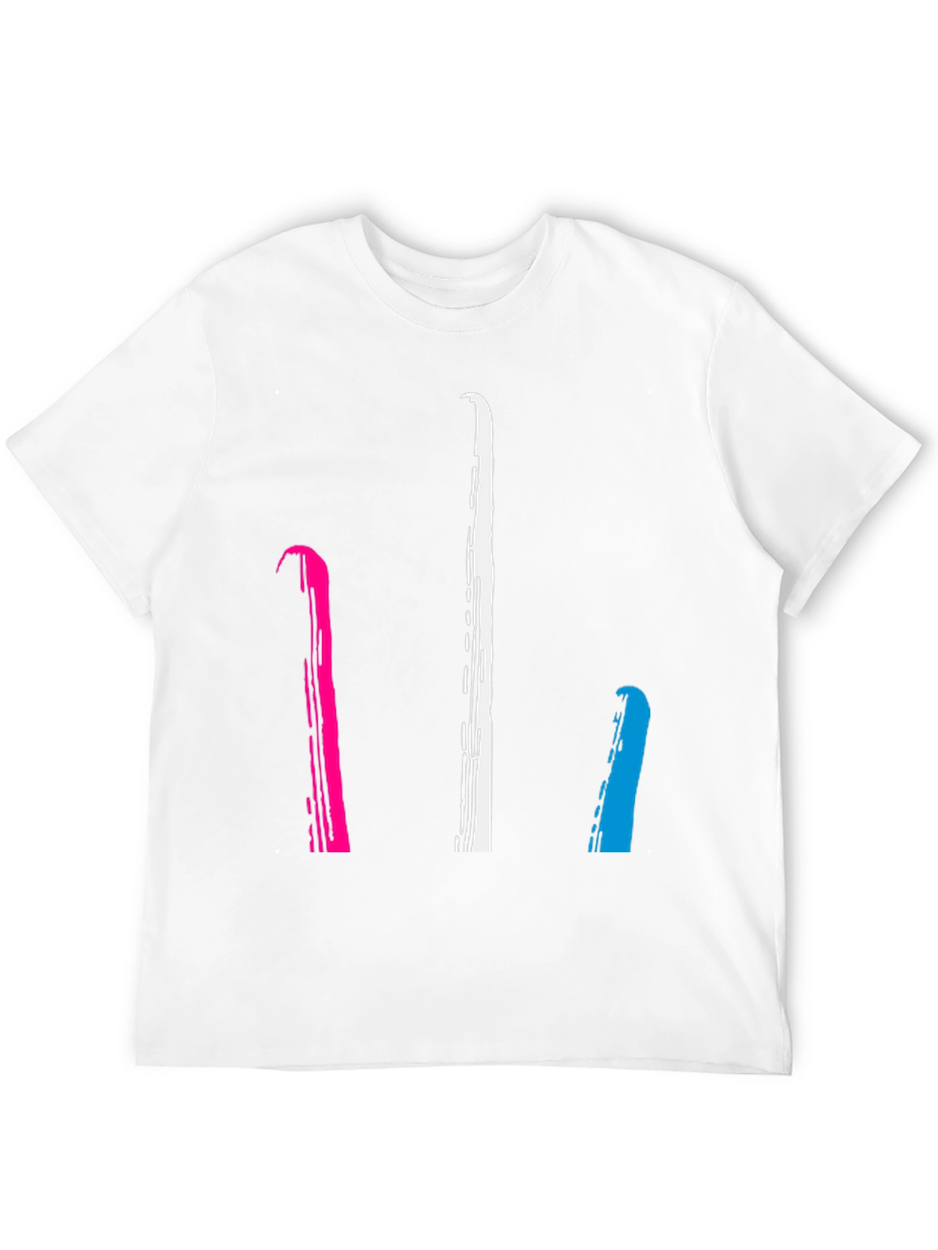 Abstract Stripe Graphic Tee - Mens Black T-Shirt