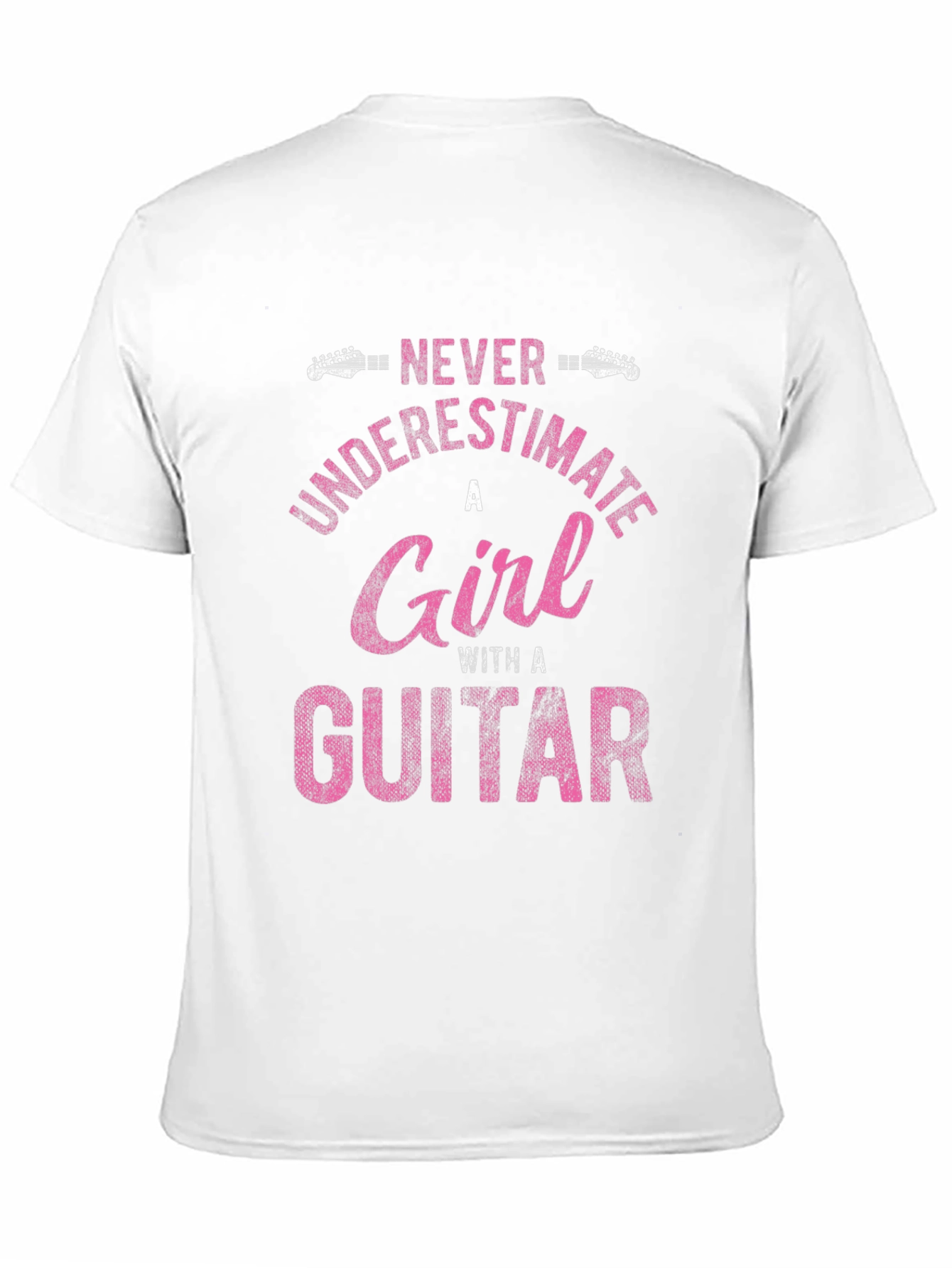 Never Underestimate A Girl Guitar T-Shirt
