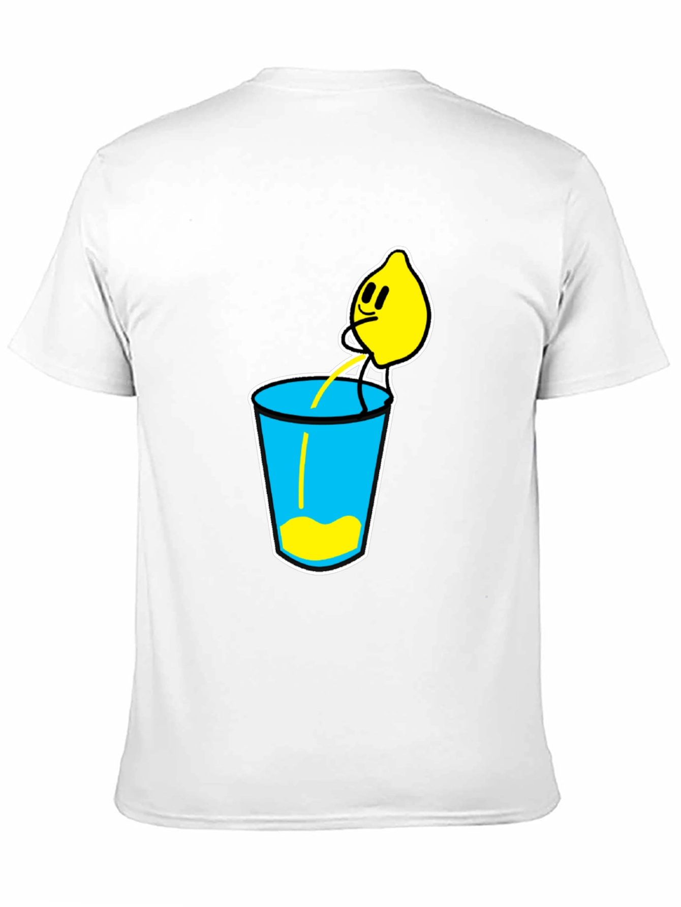 Lemonade Cartoon Graphic Black T-Shirt
