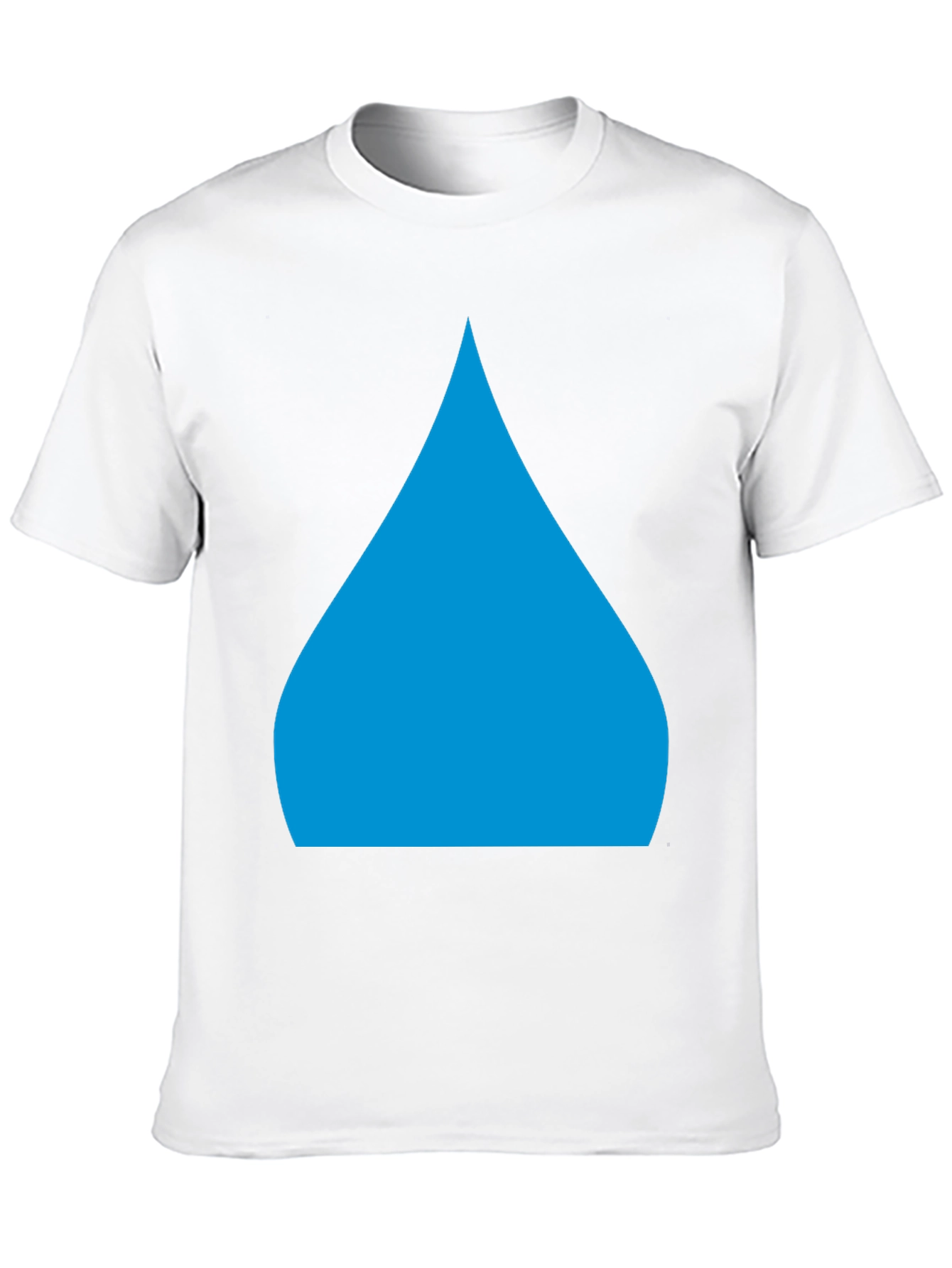 Mens Black T-Shirt with Blue Teardrop Graphic