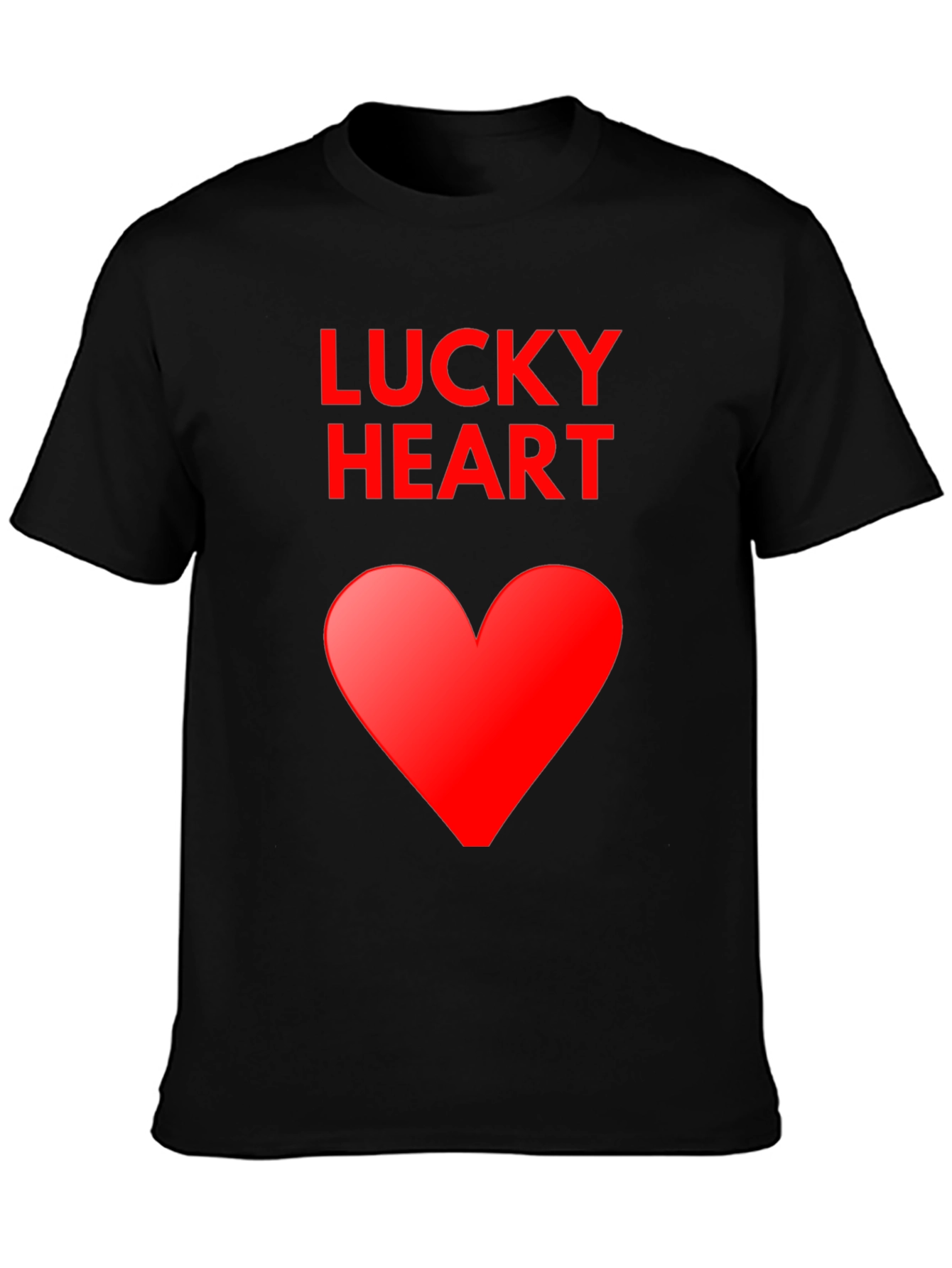 Lucky Heart Graphic Tee - Soft Cotton Blend