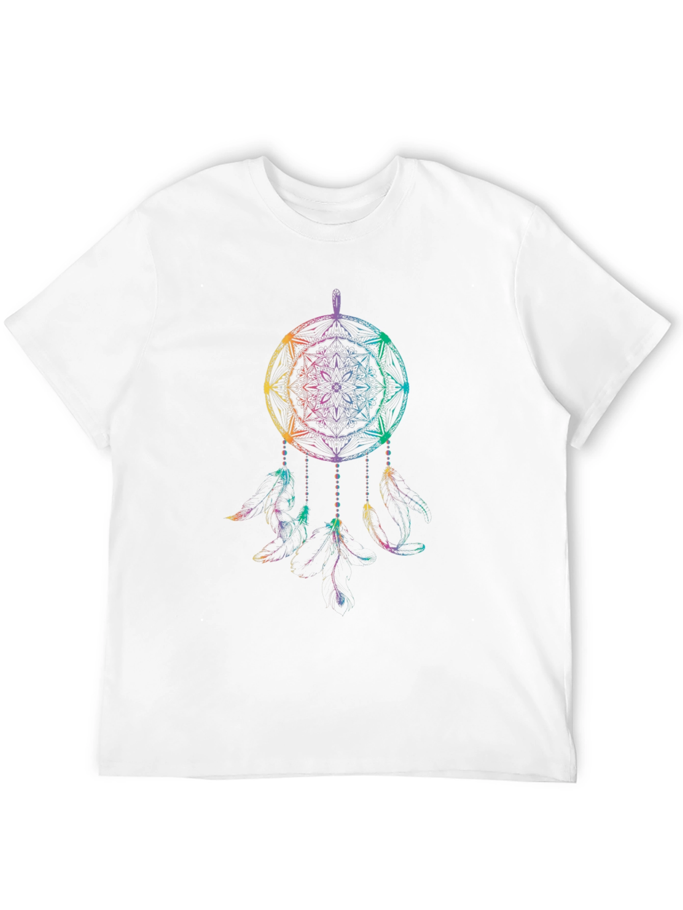 Rainbow Dreamcatcher Graphic Tee - Mens Black T-Shirt